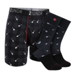 2UNDR 2UNDR - Boxer / Sock Combo - Rockin' Plaid