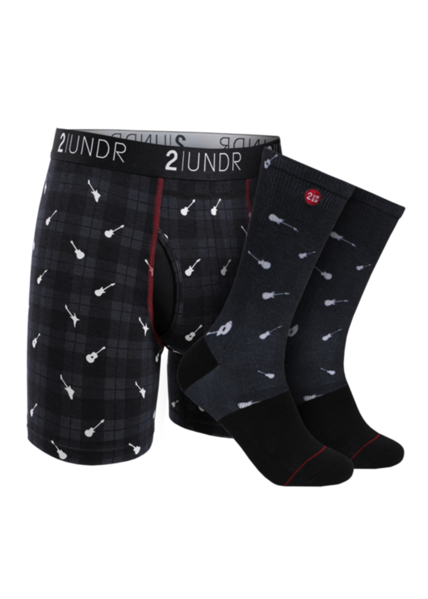 2UNDR 2UNDR's "Rockin Plaid" Boxer Brief / Sock Combo
