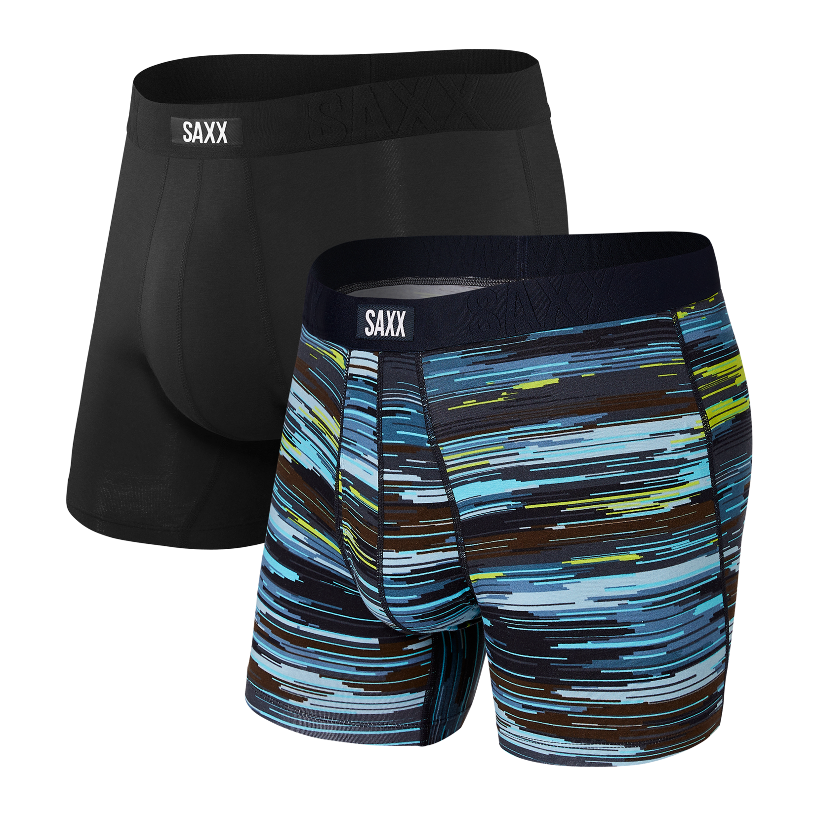SAXX 2 Pack Undercover Boxer Brief - Space Dye/Black