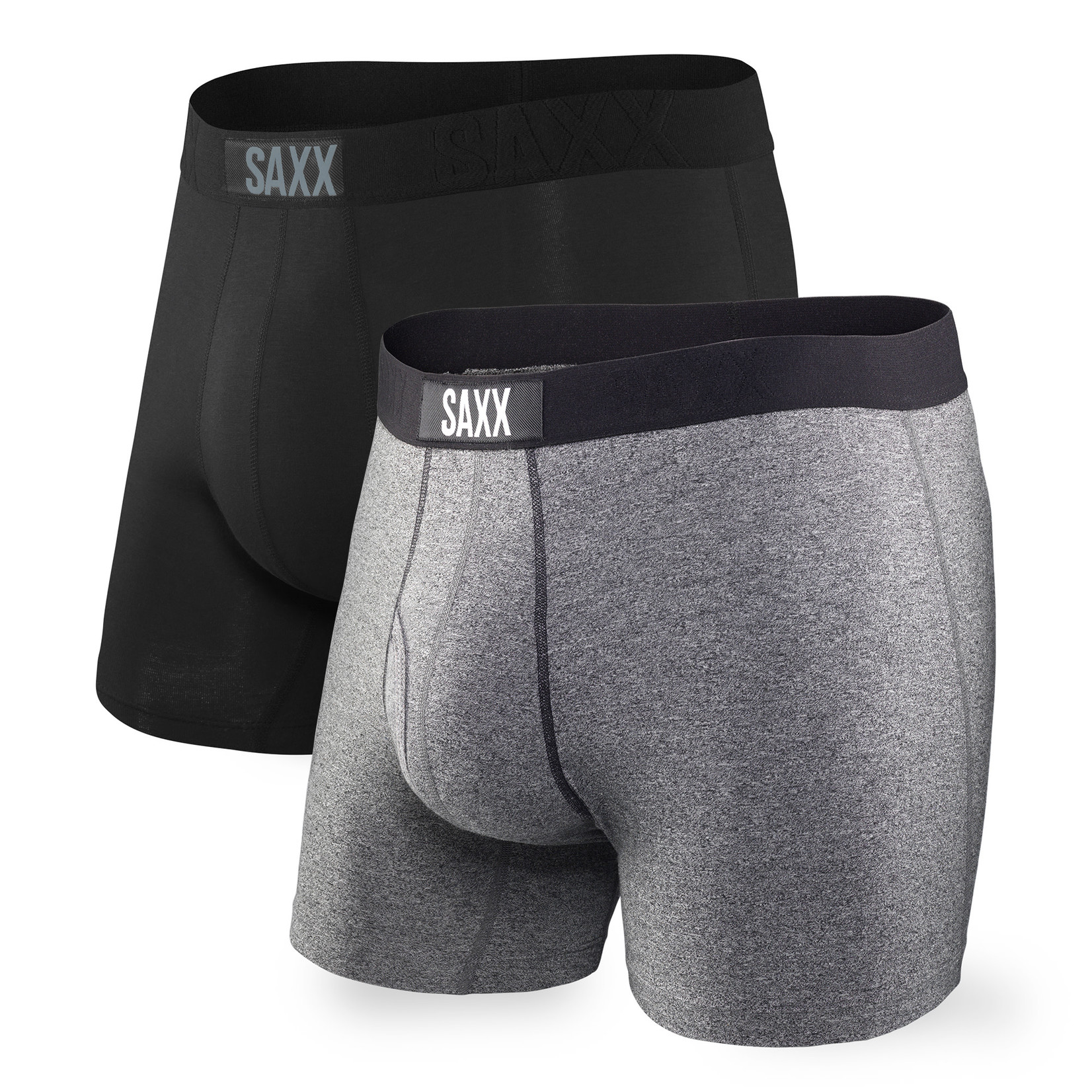 SAXX Vibe 2 Pack Boxer Brief - Black / Grey