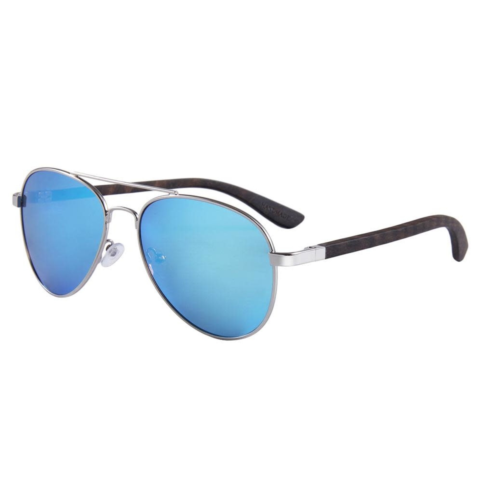 Men's Polarized Sunglasses Silver light blue
