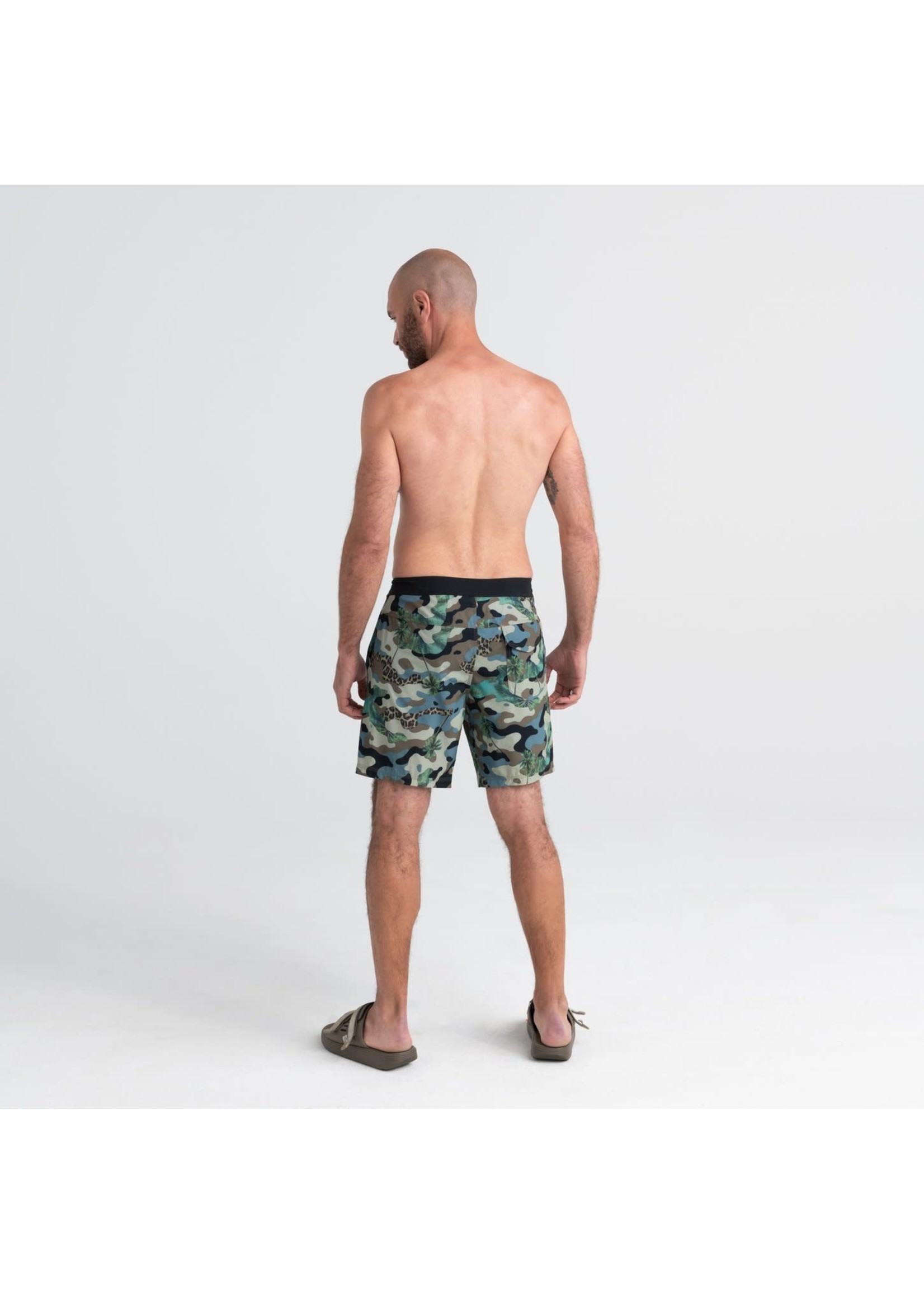 SAXX BETAWAVE Swim Shorts 17" / Green Jungle Camo