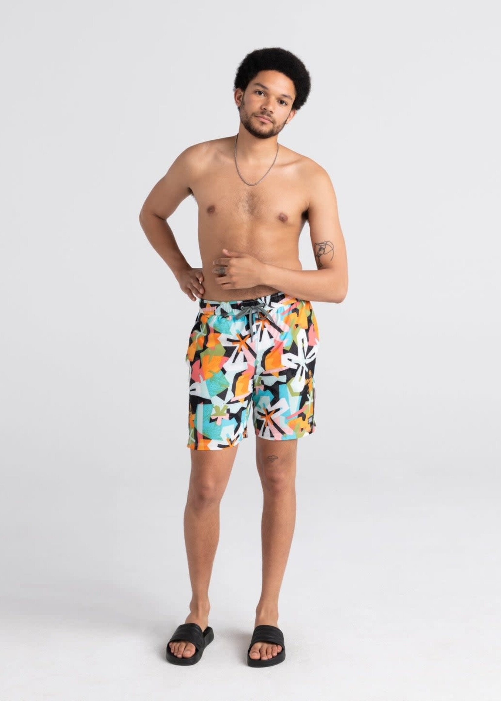 SAXX OH BUOY Swim Shorts 7" / Multi Asterix Tropix