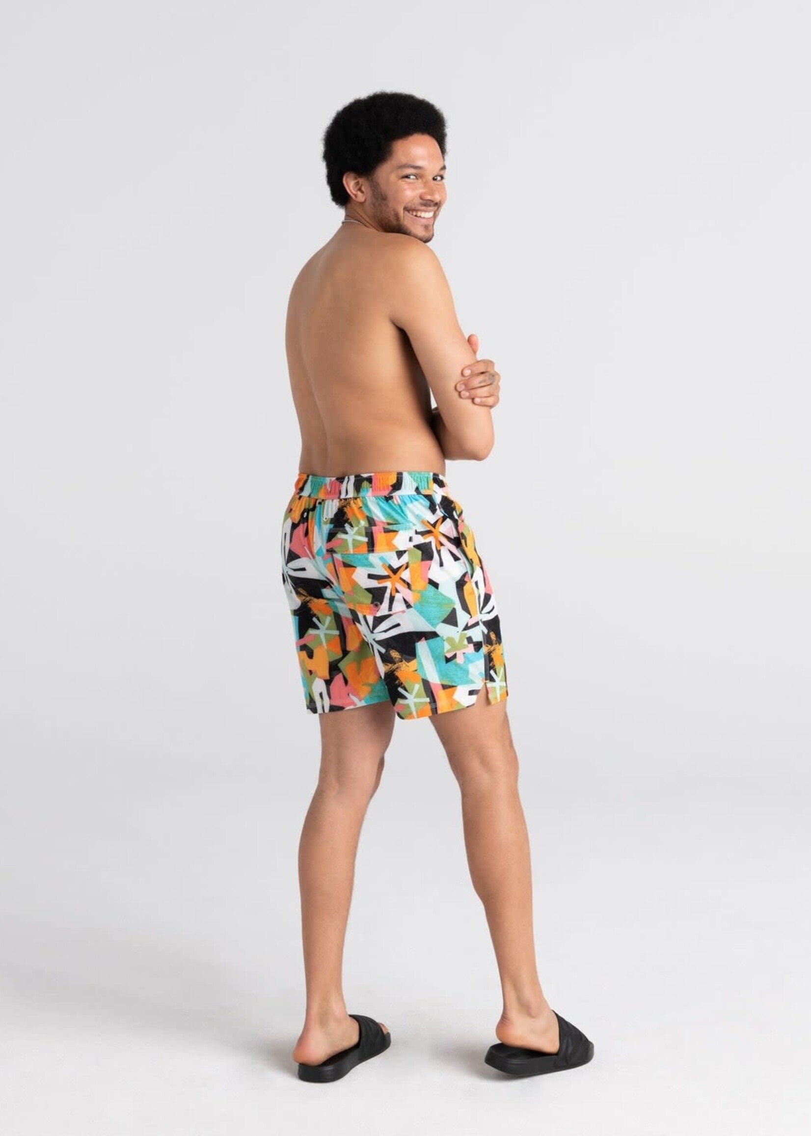 SAXX OH BUOY Swim Shorts 7" / Multi Asterix Tropix