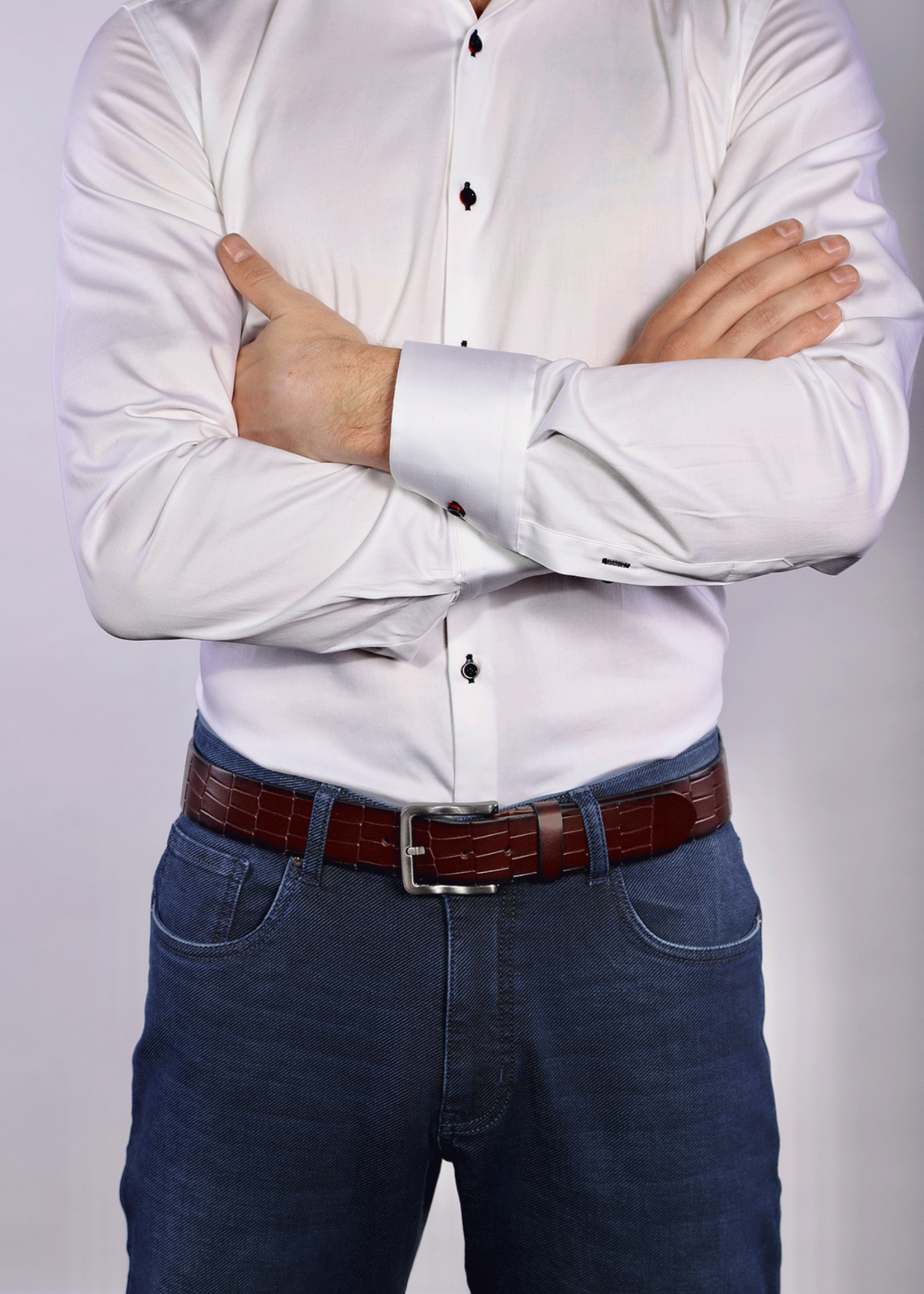 7 Downie Street 7 Downie St  Croc Bordeaux Belt (230920-10)