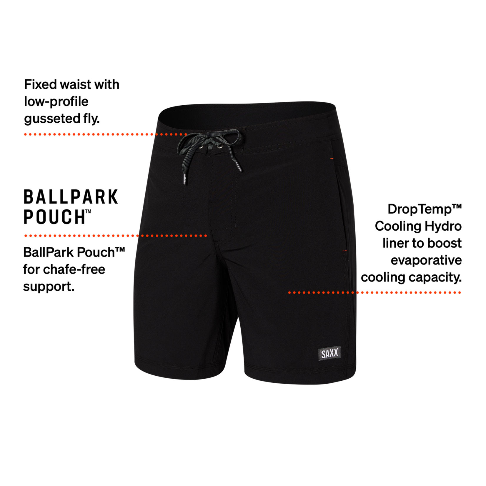 SAXX BETAWAVE Swim Shorts 17" / Black