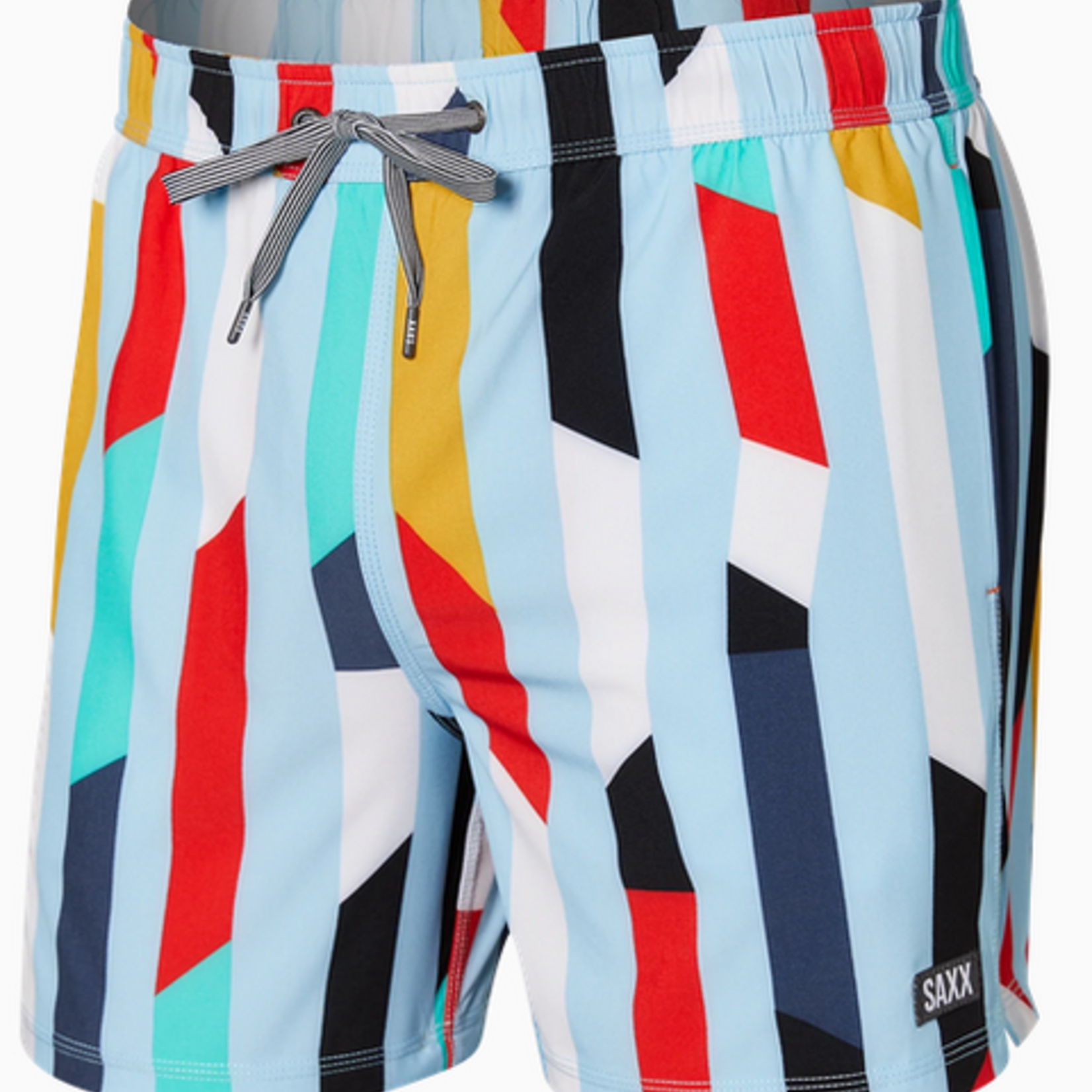 SAXX OH BUOY Swim Shorts 5" / Cutwork Stripe - Airy Blue