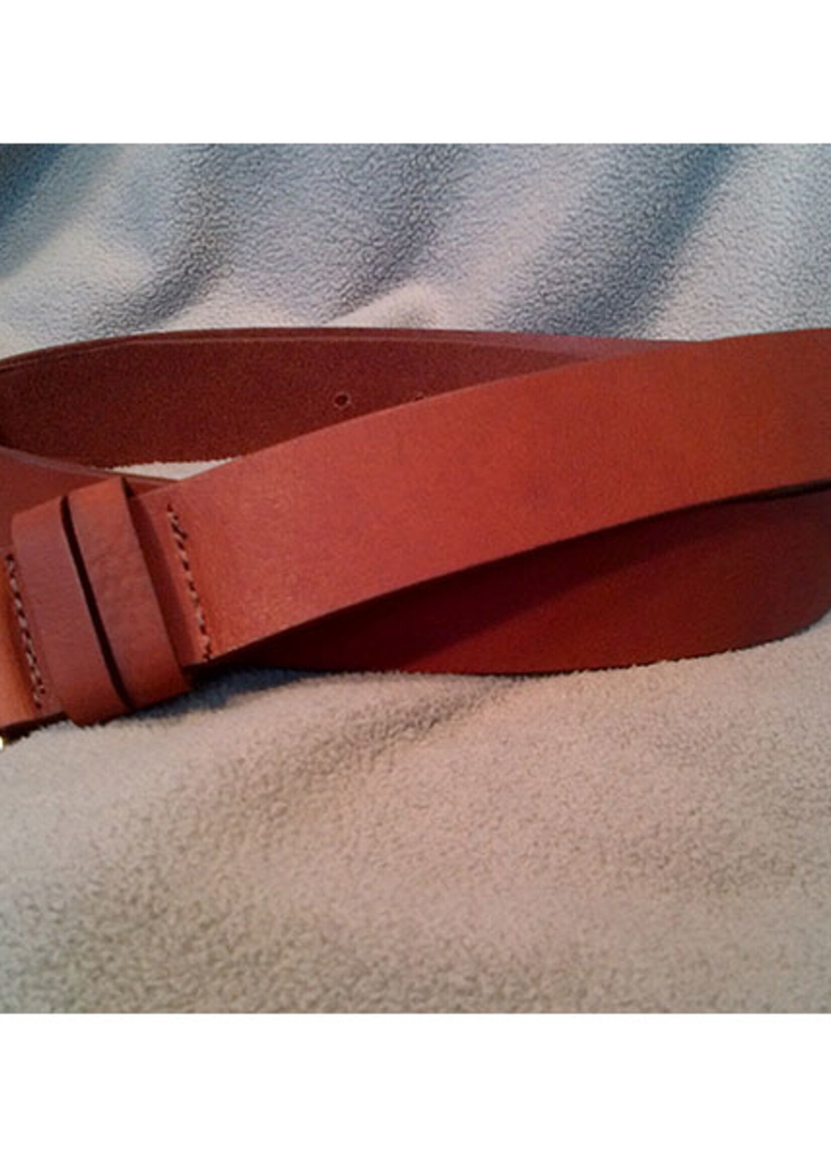 Europa Dezines Europa Dezines Leather Double Loop Plain Dress Belt