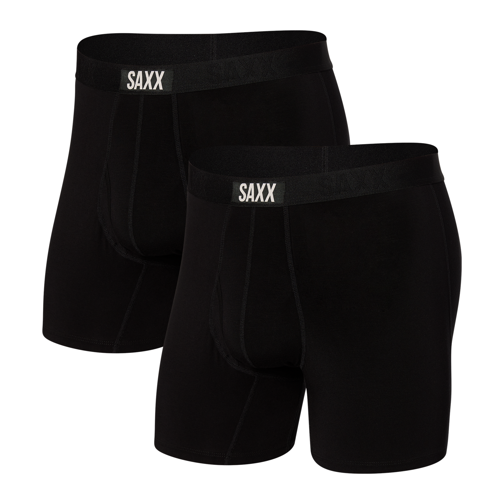 SAXX VIBE 2-PACK Super Soft  Boxer Brief / Black/Black