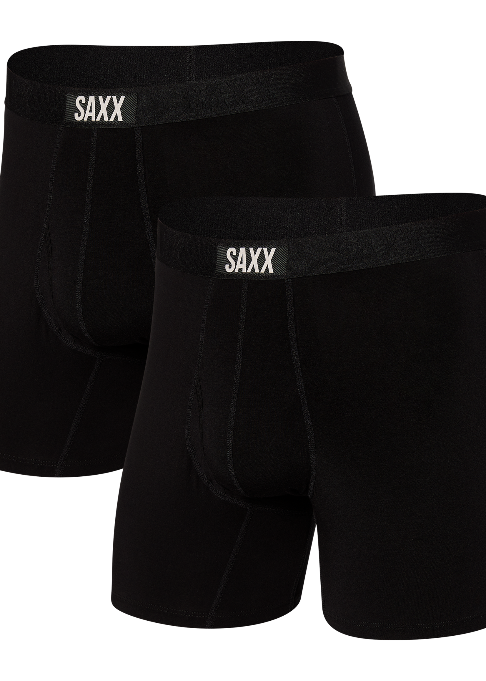 SAXX VIBE 2-PACK Super Soft  Boxer Brief / Black/Black