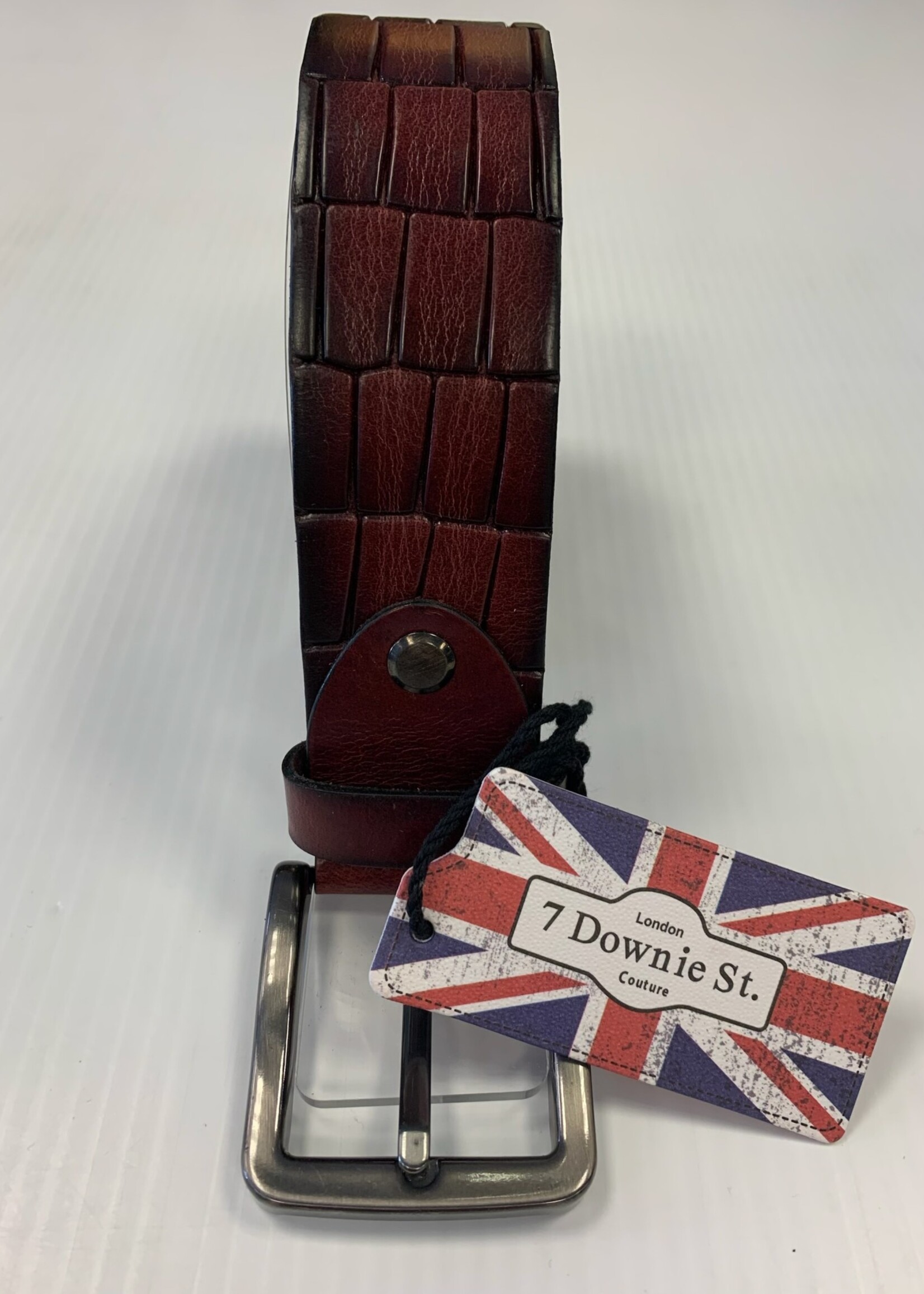 7 Downie Street 7 Downie St  Croc Bordeaux Belt (230920-10)
