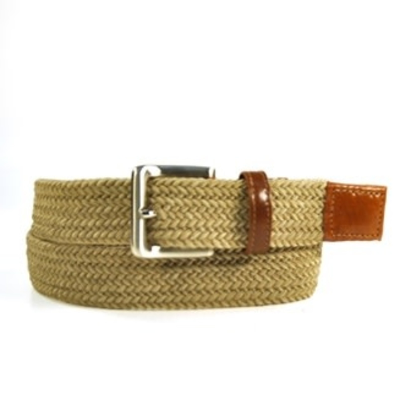 Bench Craft Leather Bench Craft Solid French Braid Elastic Belt