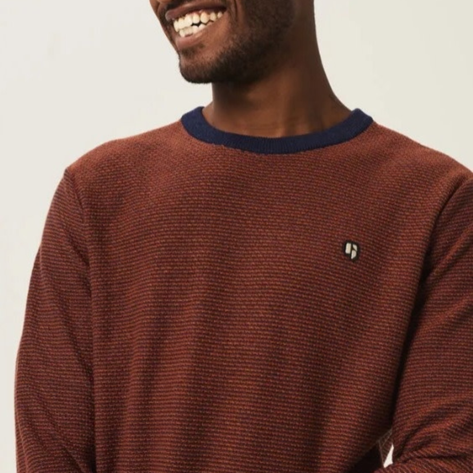 Garcia Red Brown Pullover Sweater