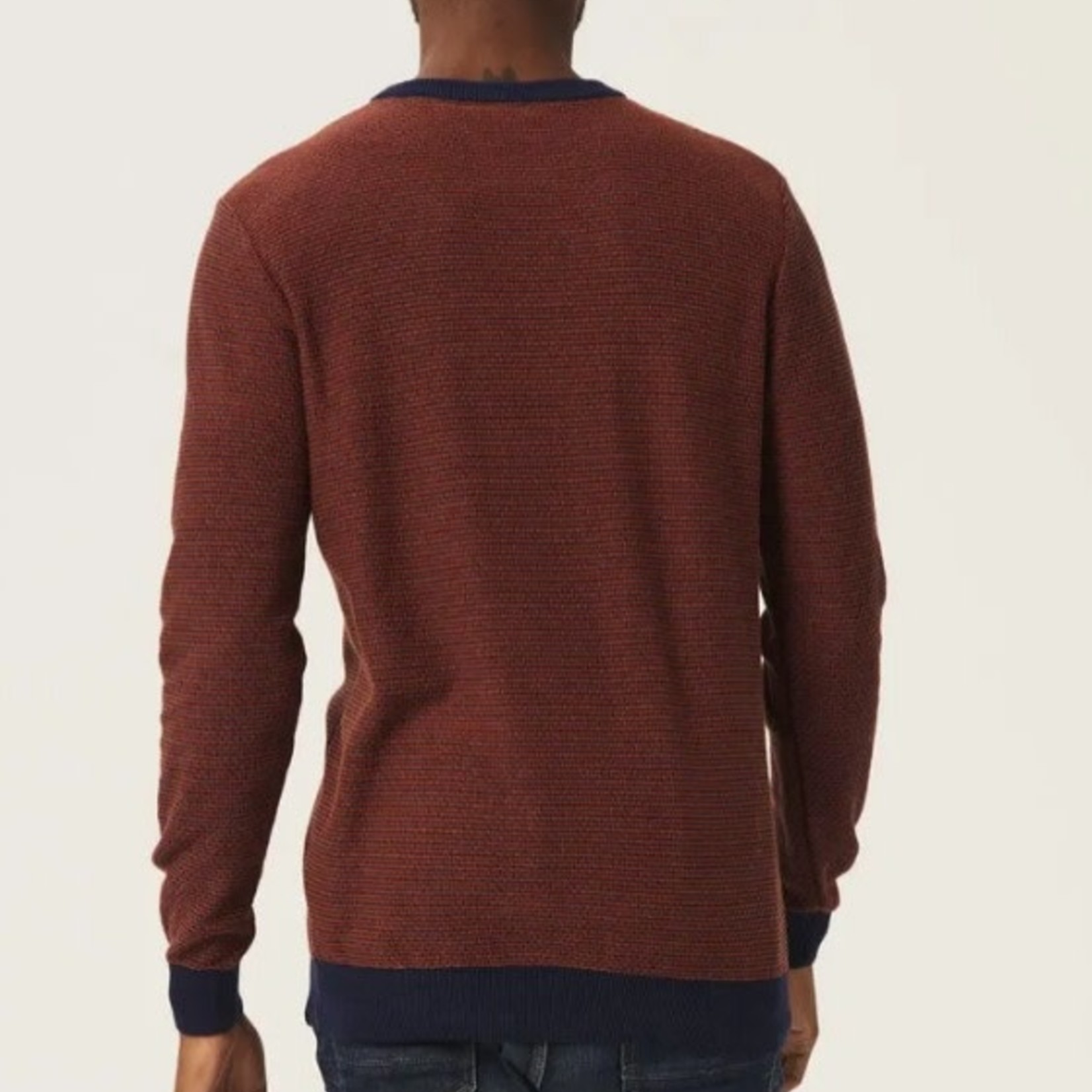 Garcia Red Brown Pullover Sweater