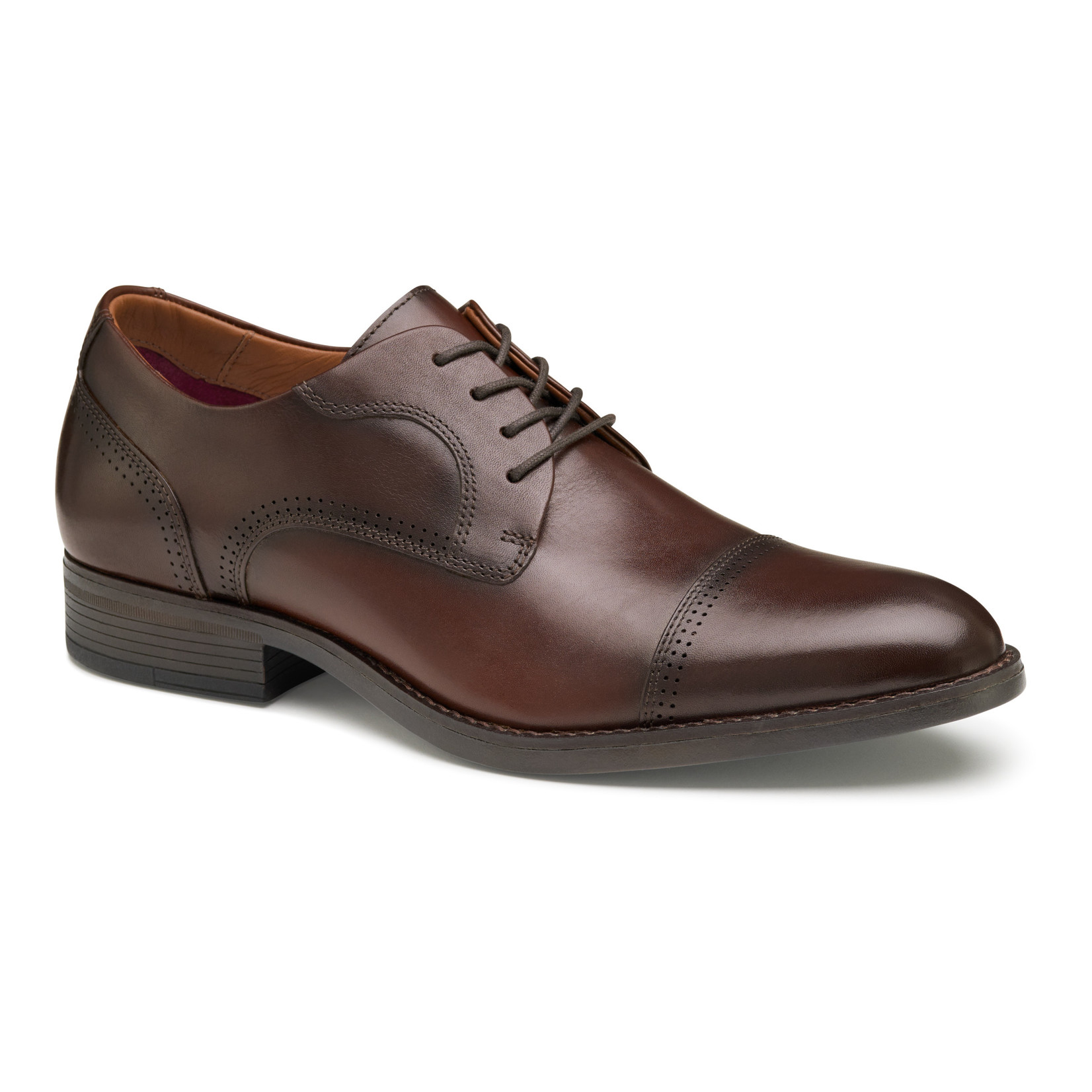 Johnston & Murphy Hawthorne Toe Cap - Mahogony Full Grain Leather