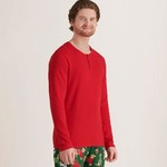 Little Blue House Hatley - Holiday Red Waffle Henley