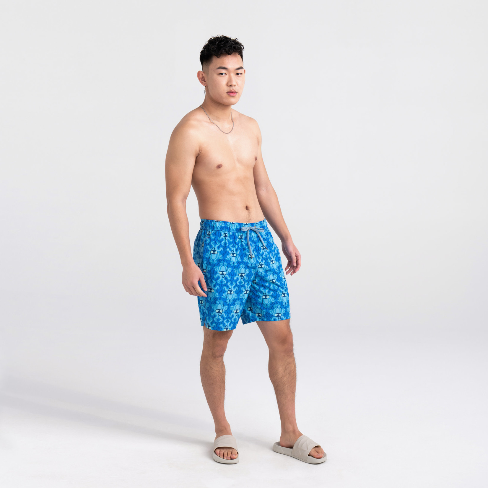 SAXX OH BUOY Trunk Swim Shorts 5" / Krakken Toile- Blue