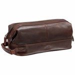 Mancini Mancini - Buffalo Leather Toiletry Kit | Brown