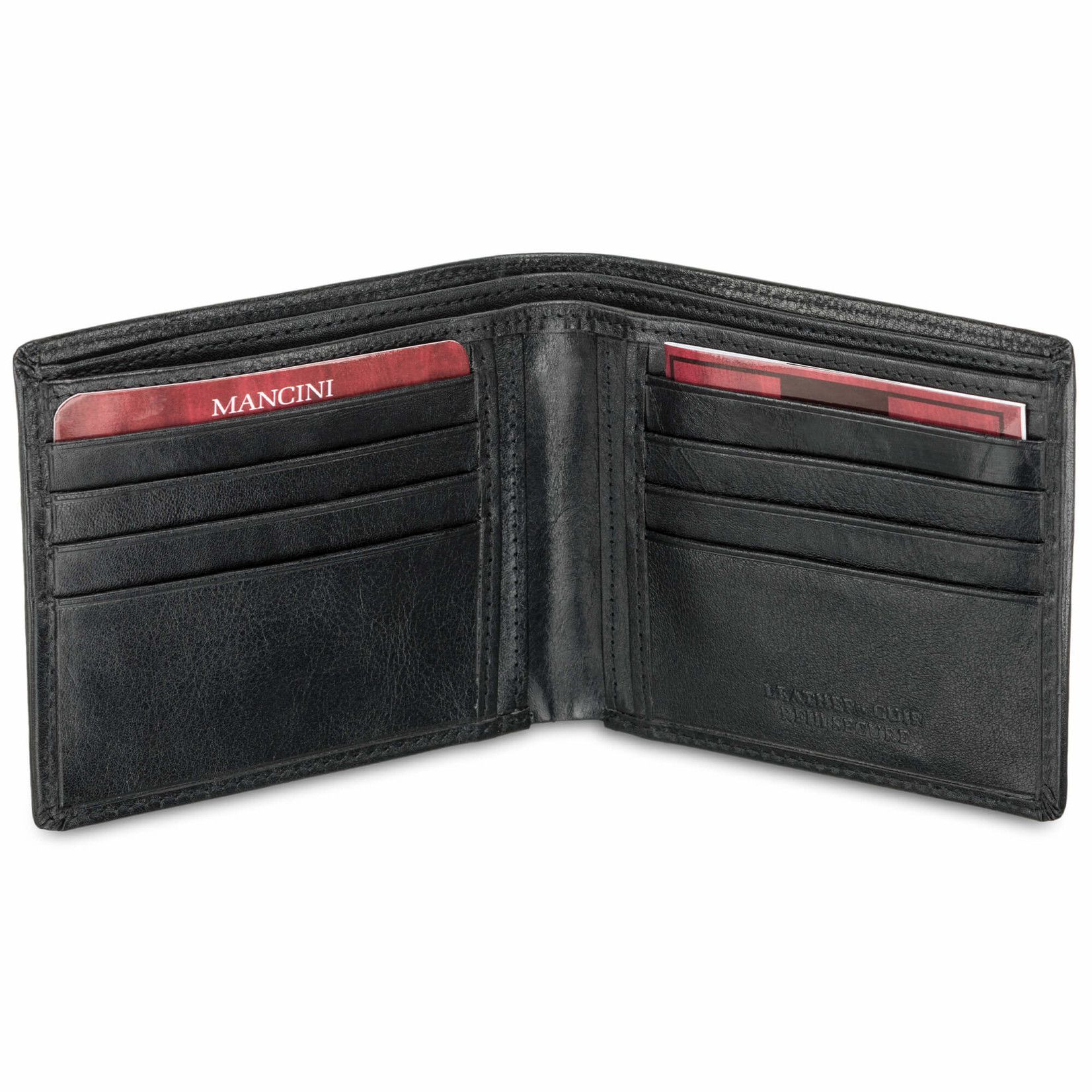 Mancini Men’s RFID Secure Classic Leather Billfold Wallet