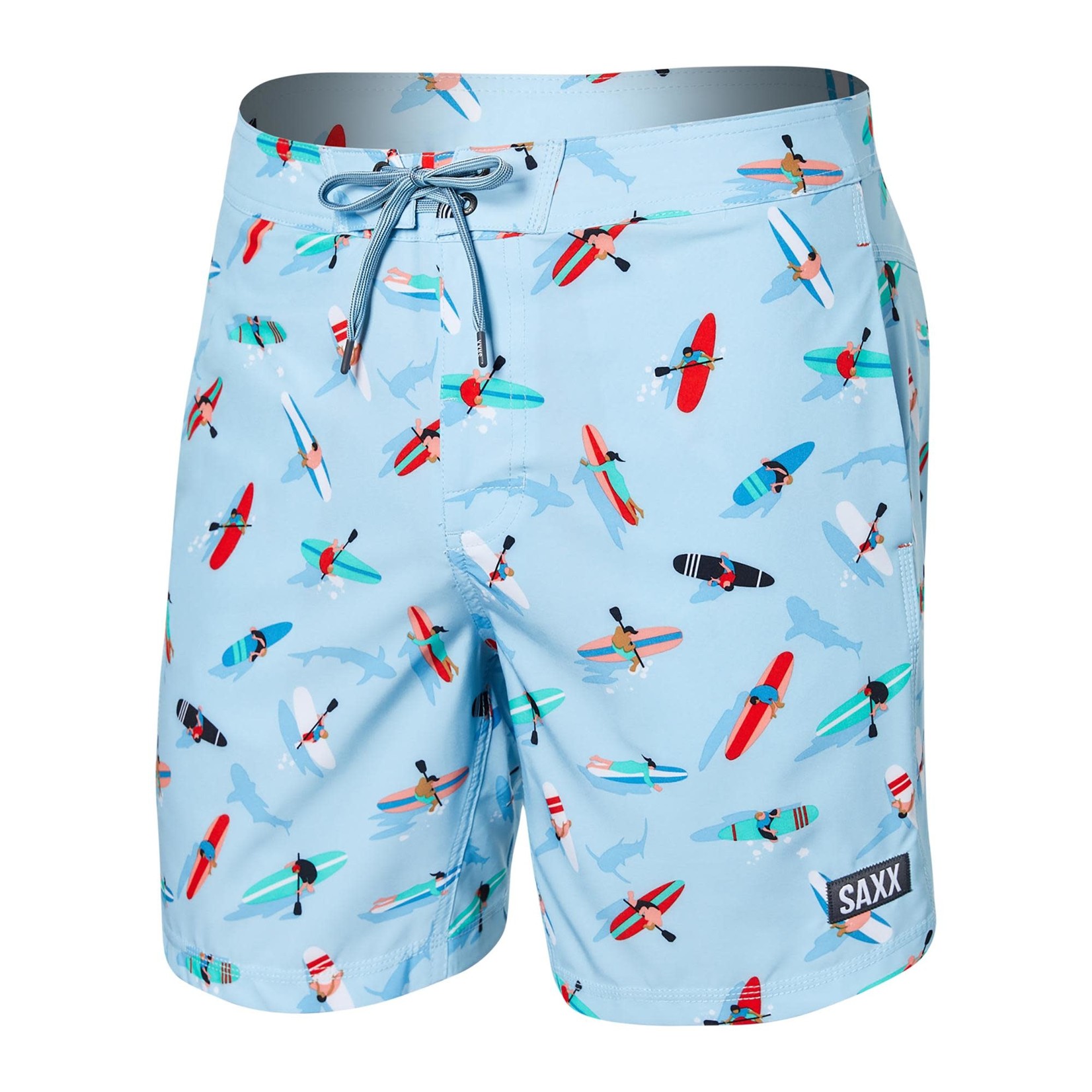SAXX BETAWAVE Boardshort Swim Shorts 7" / Paddlers- Blue