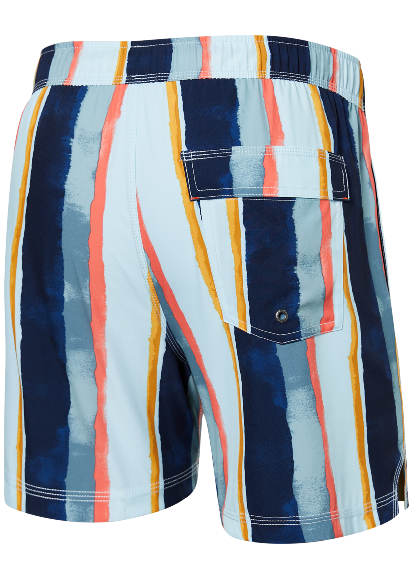 SAXX OH BUOY Stretch Volley Swim Shorts 5" / H20 Stripe- Blue