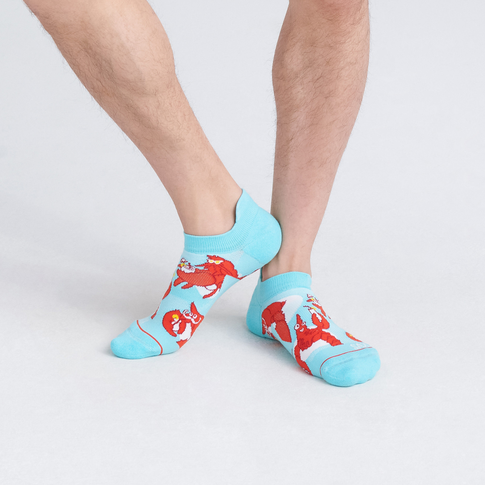 SAXX WHOLE PACKAGE Low Show Socks / Lobster Lounger- Aqua