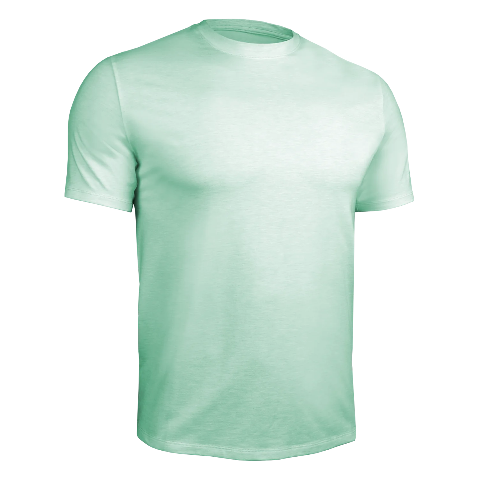 2UNDR LUXURY CREW TEE - HEATHERED MINT GREEN