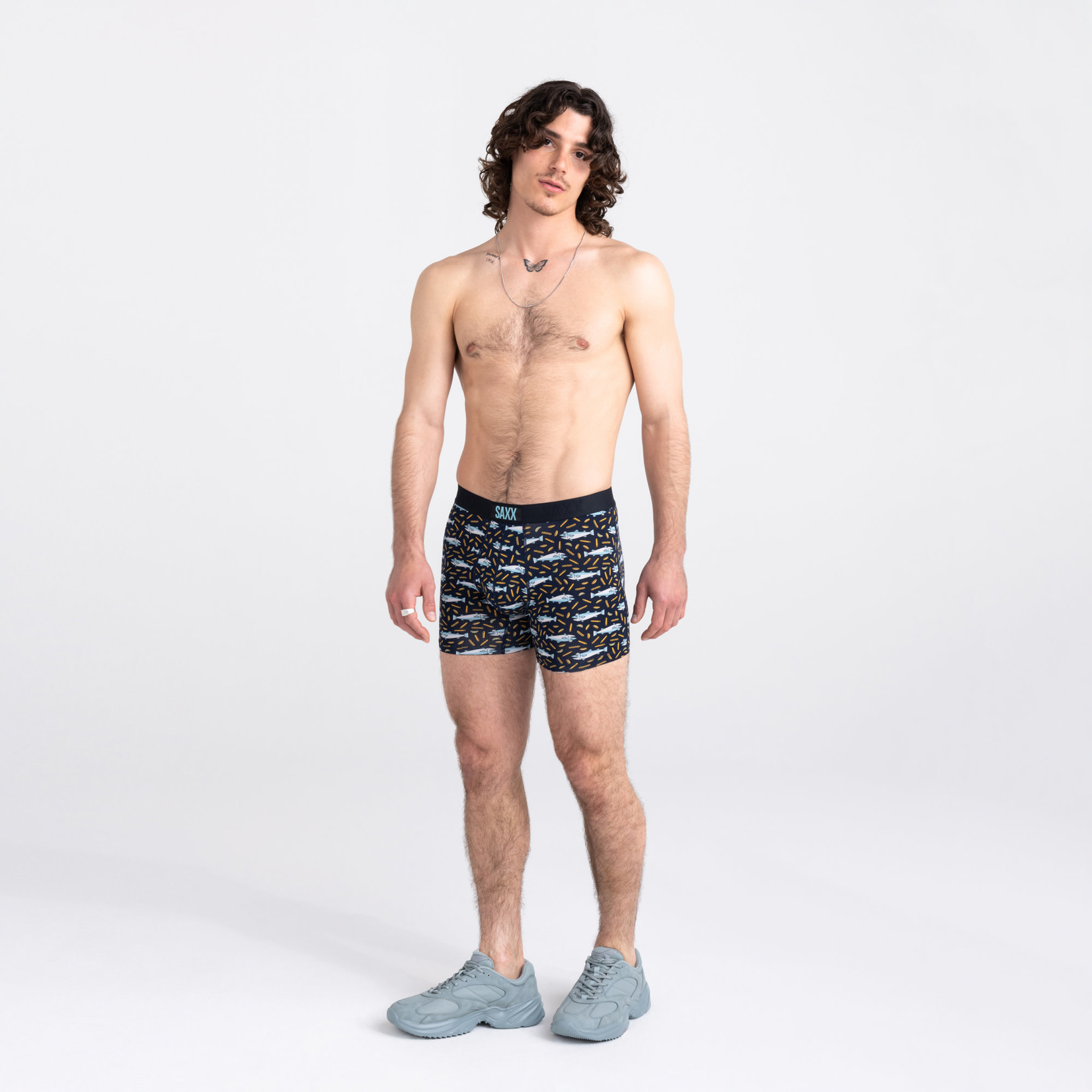 SAXX VIBE Super Soft Boxer Brief / Fish & Chips- Navy