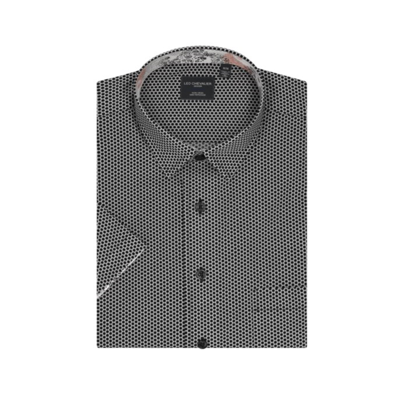 Leo Chevalier 100% COTTON NON-IRON BUTTON DOWN SPORT SHIRT | Black