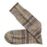Johnston & Murphy Johnston & Murphy - HEATHER STRIPE Khaki Sock (29709)