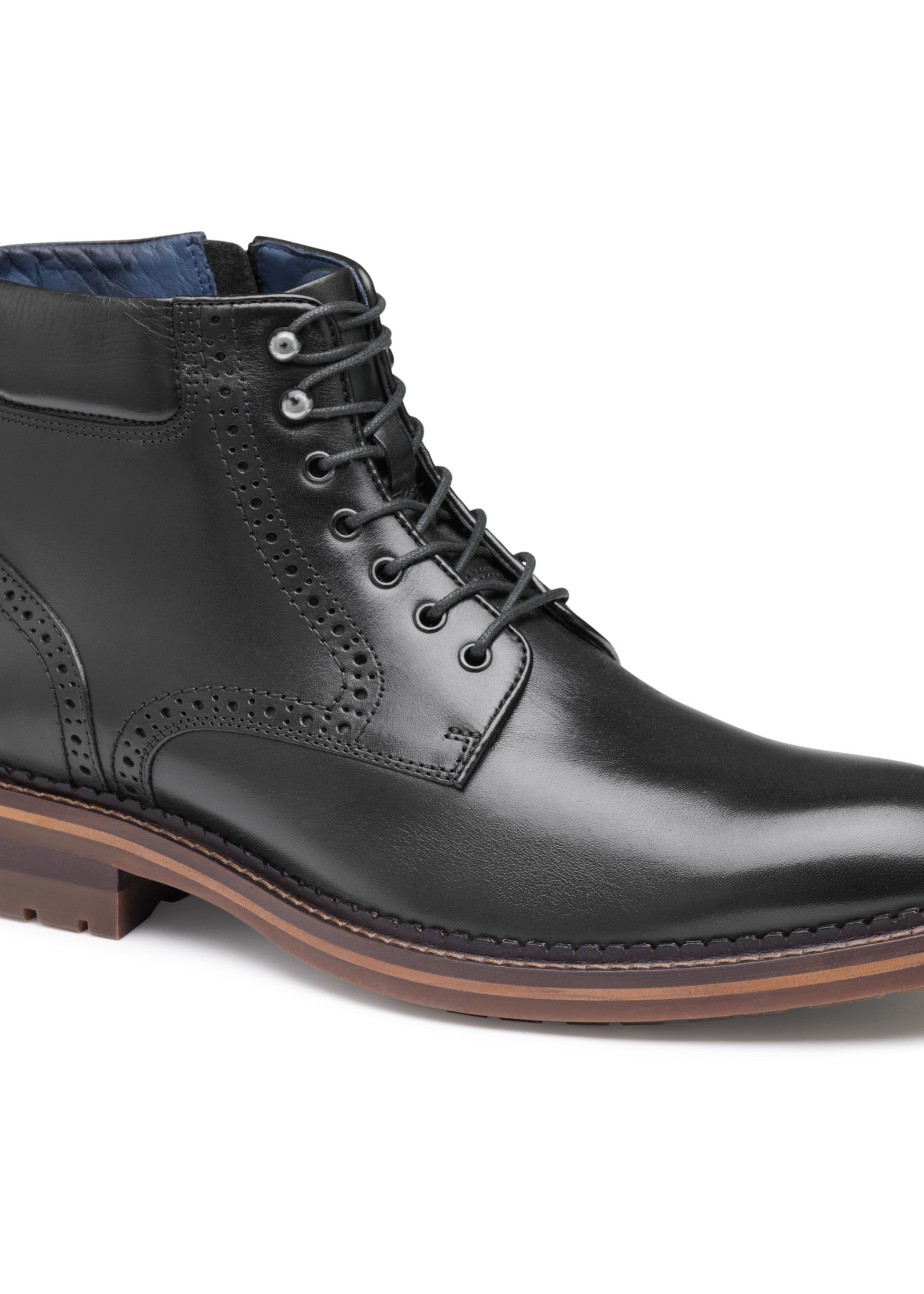 Johnston & Murphy J & M - CONNELLY Black Plain Toe Boot (5681)