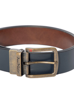 Au Noir Au Noir - STRAUSS Reversible Belt | Brass - Tan \ Navy