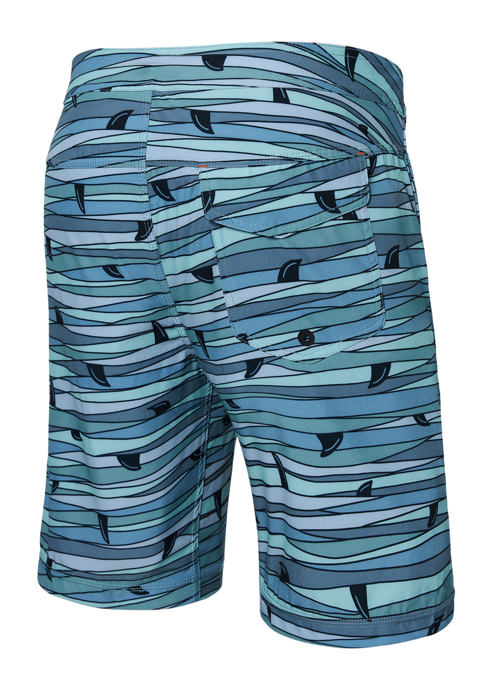 SAXX Betawave 19" Boardshort Swim Shorts | Fins- Blue Multi