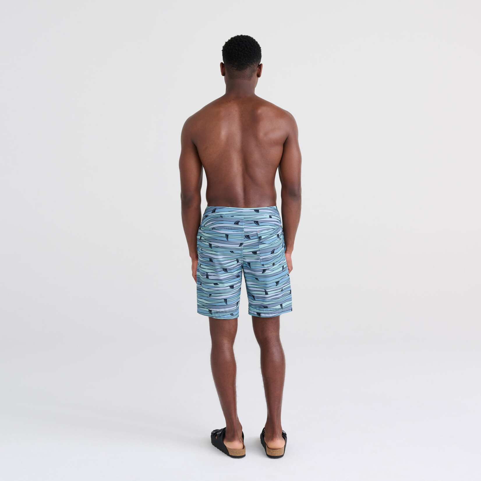 SAXX Betawave 19" Boardshort Swim Shorts | Fins- Blue Multi