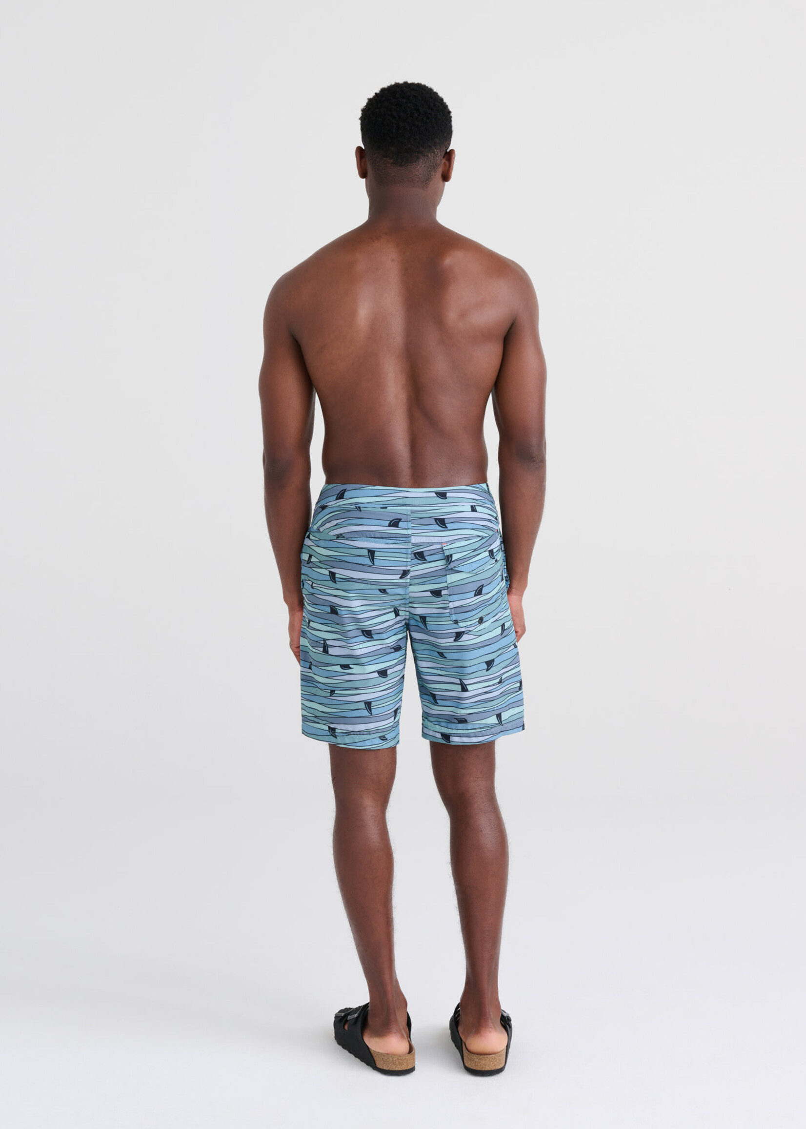 SAXX Betawave 19" Boardshort Swim Shorts | Fins- Blue Multi
