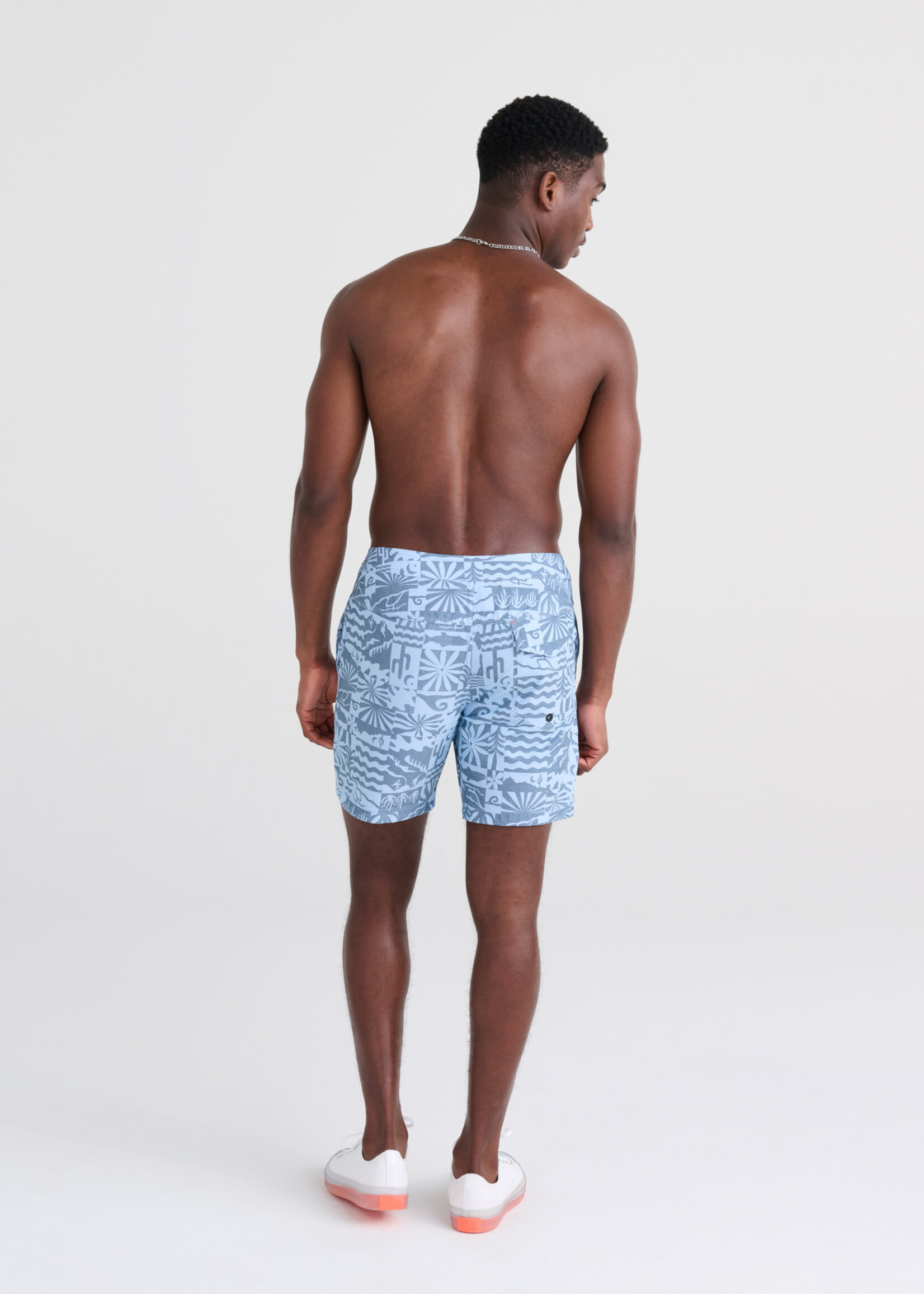 SAXX Betawave 17" Boardshort Swim Shorts | West Coast | Chambray