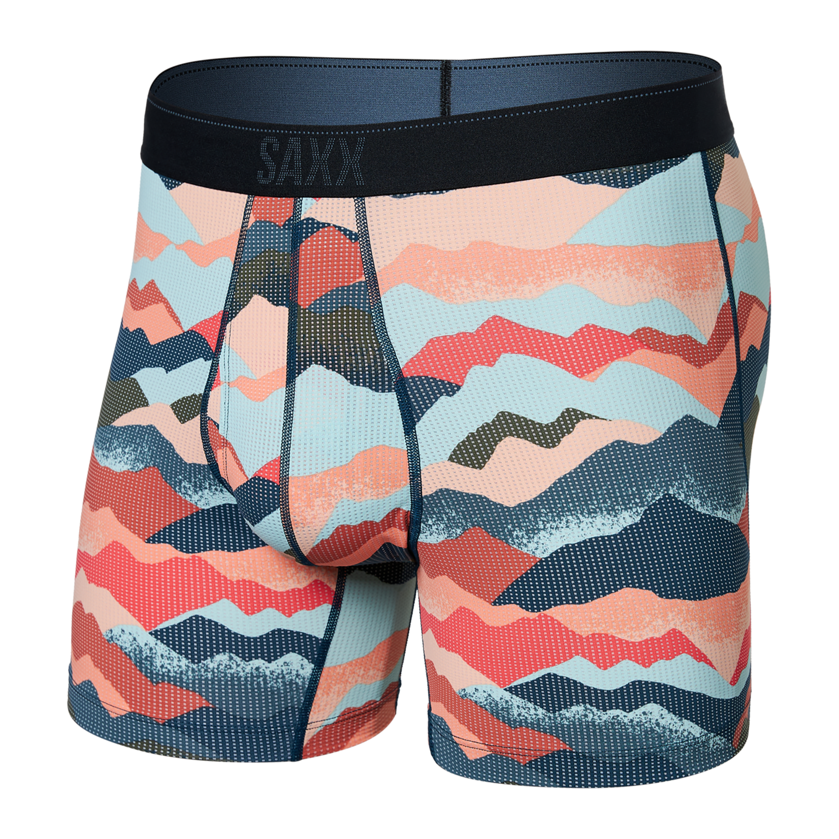 SAXX Quest Quick Dry Mesh Boxer Brief / Mountain Abstract- Multi