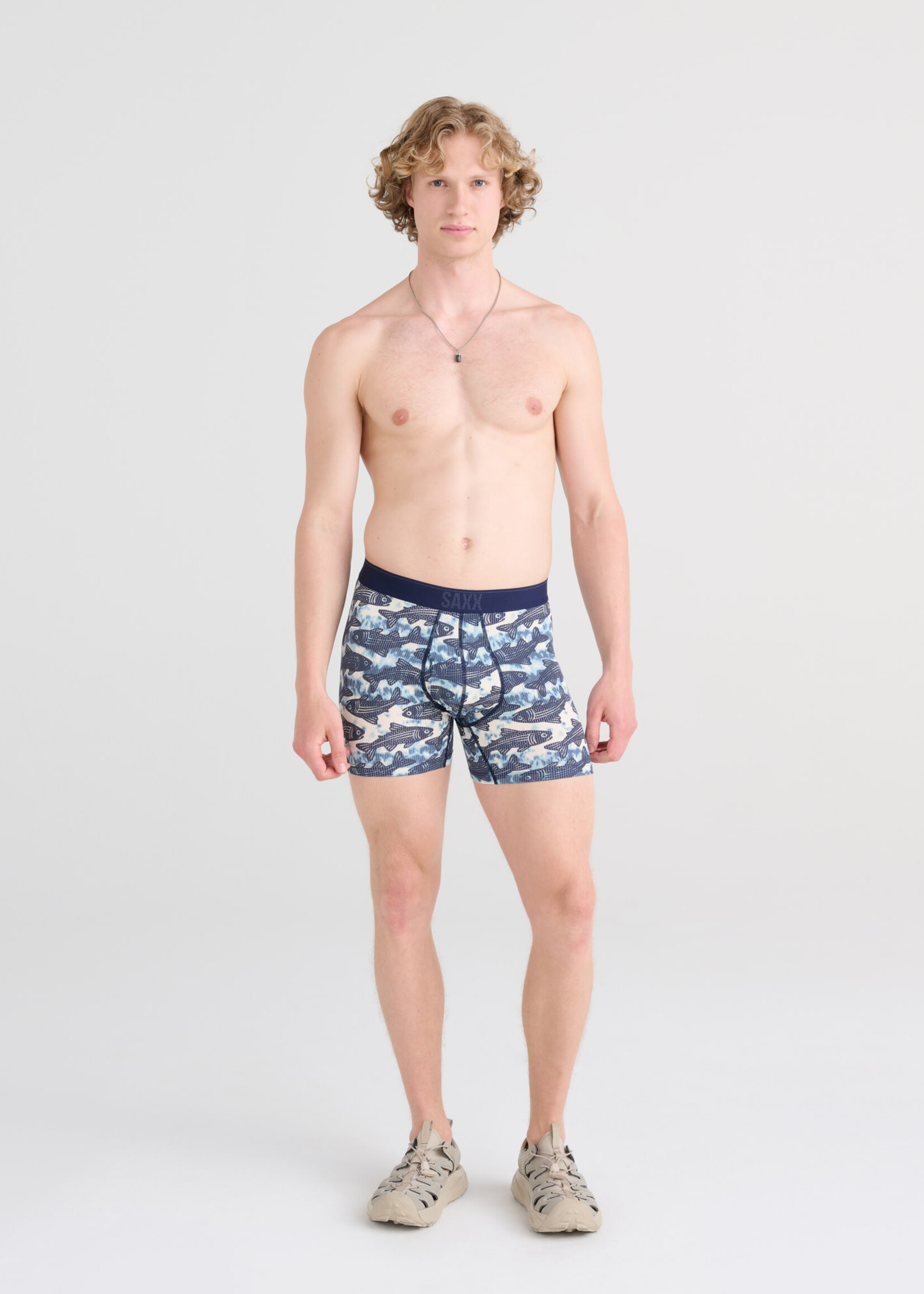 SAXX Quest Quick Dry Mesh Boxer Brief / Upstream- Twilight