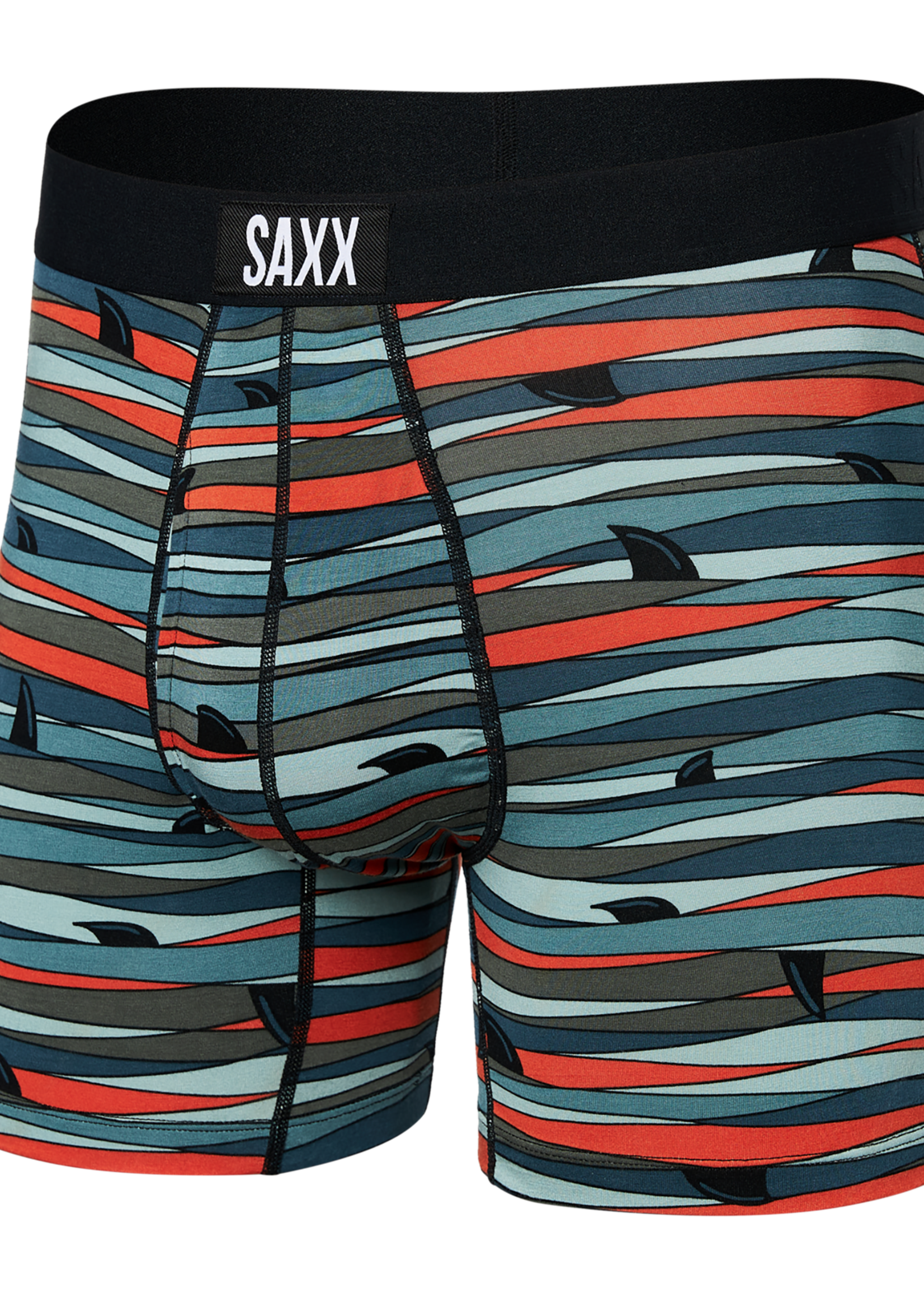 SAXX Ultra Super Soft Boxer Brief | FINS Blue Multi