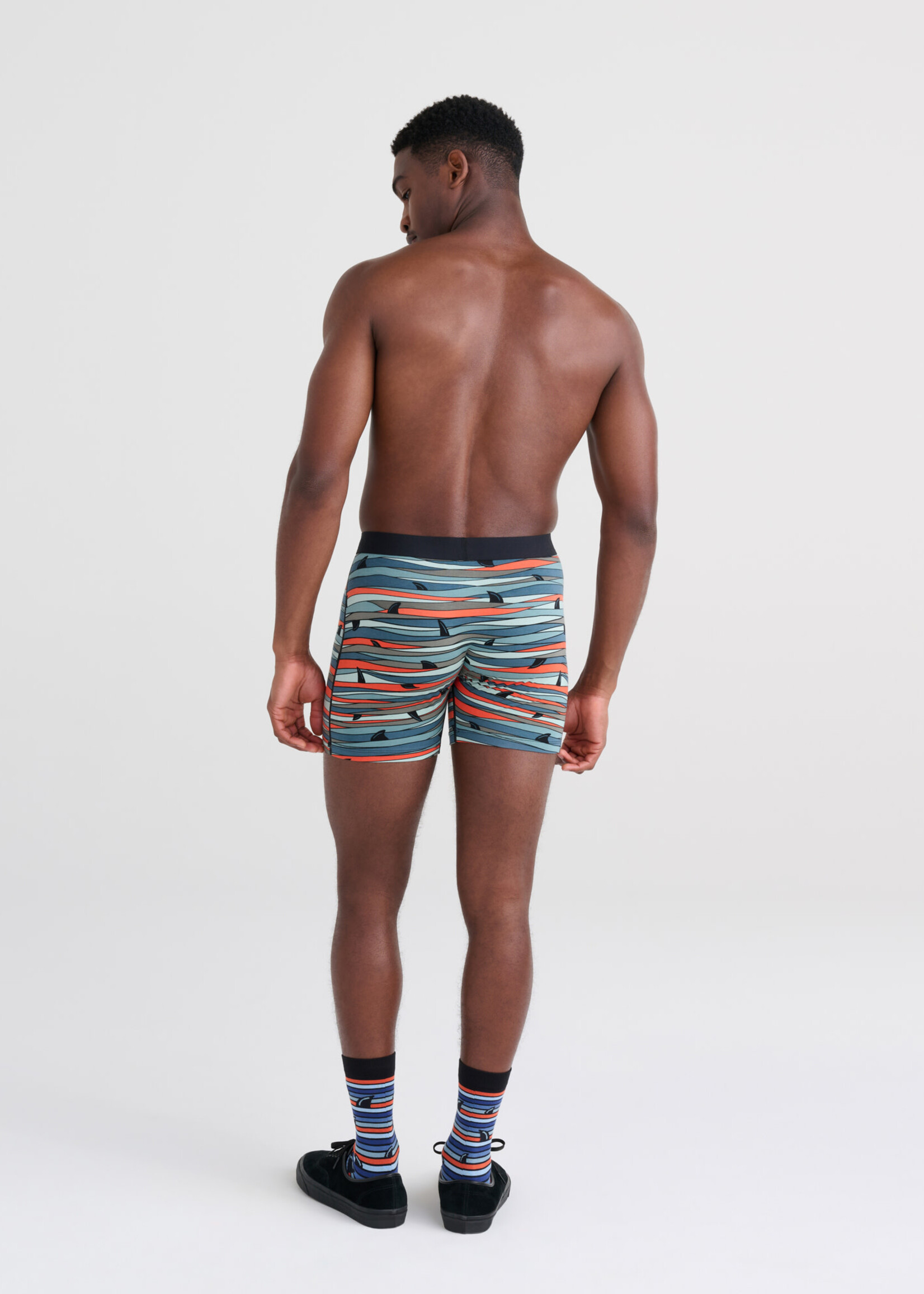 SAXX Ultra Super Soft Boxer Brief | FINS Blue Multi