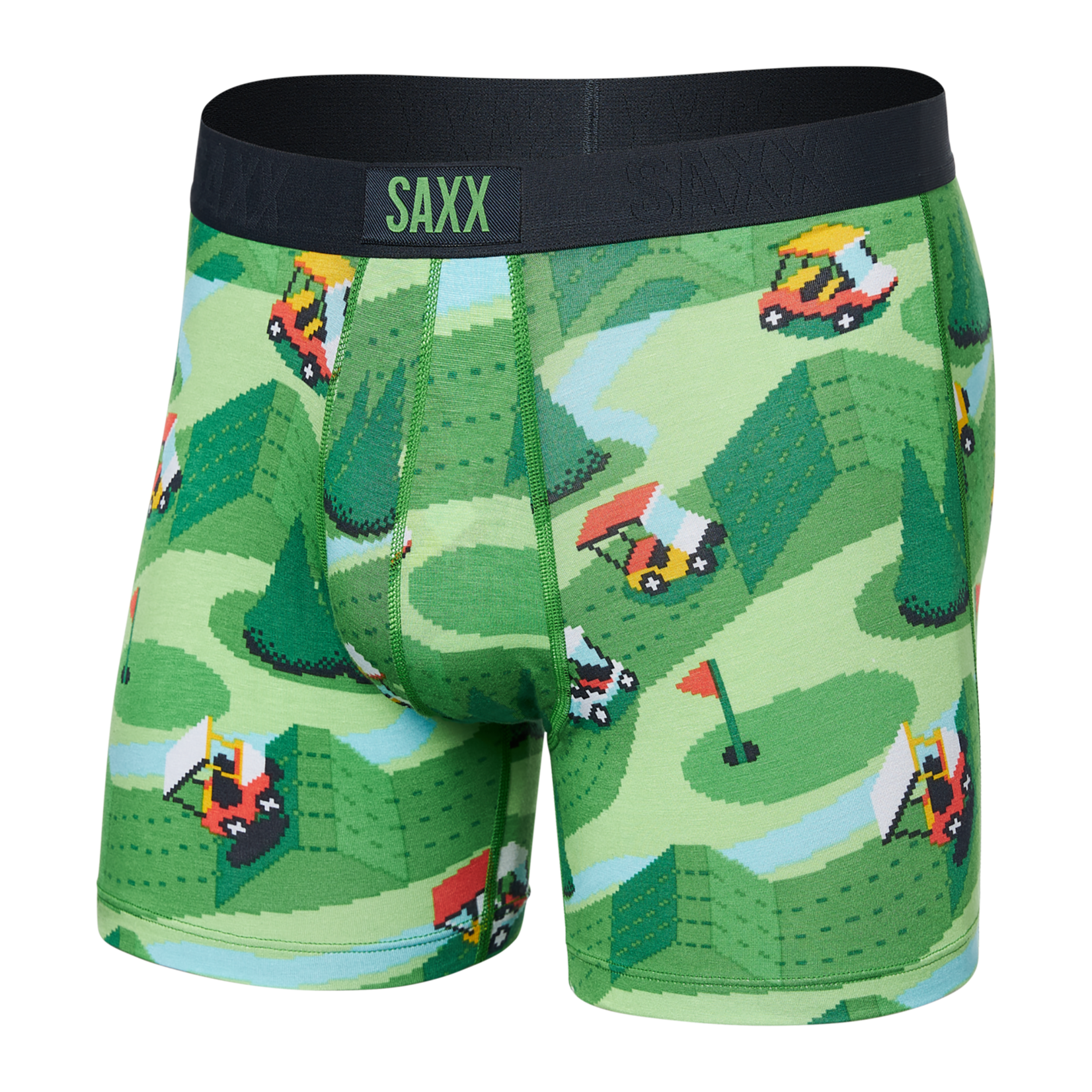 SAXX VIBE Super Soft Boxer Brief / Excite Carts - Green