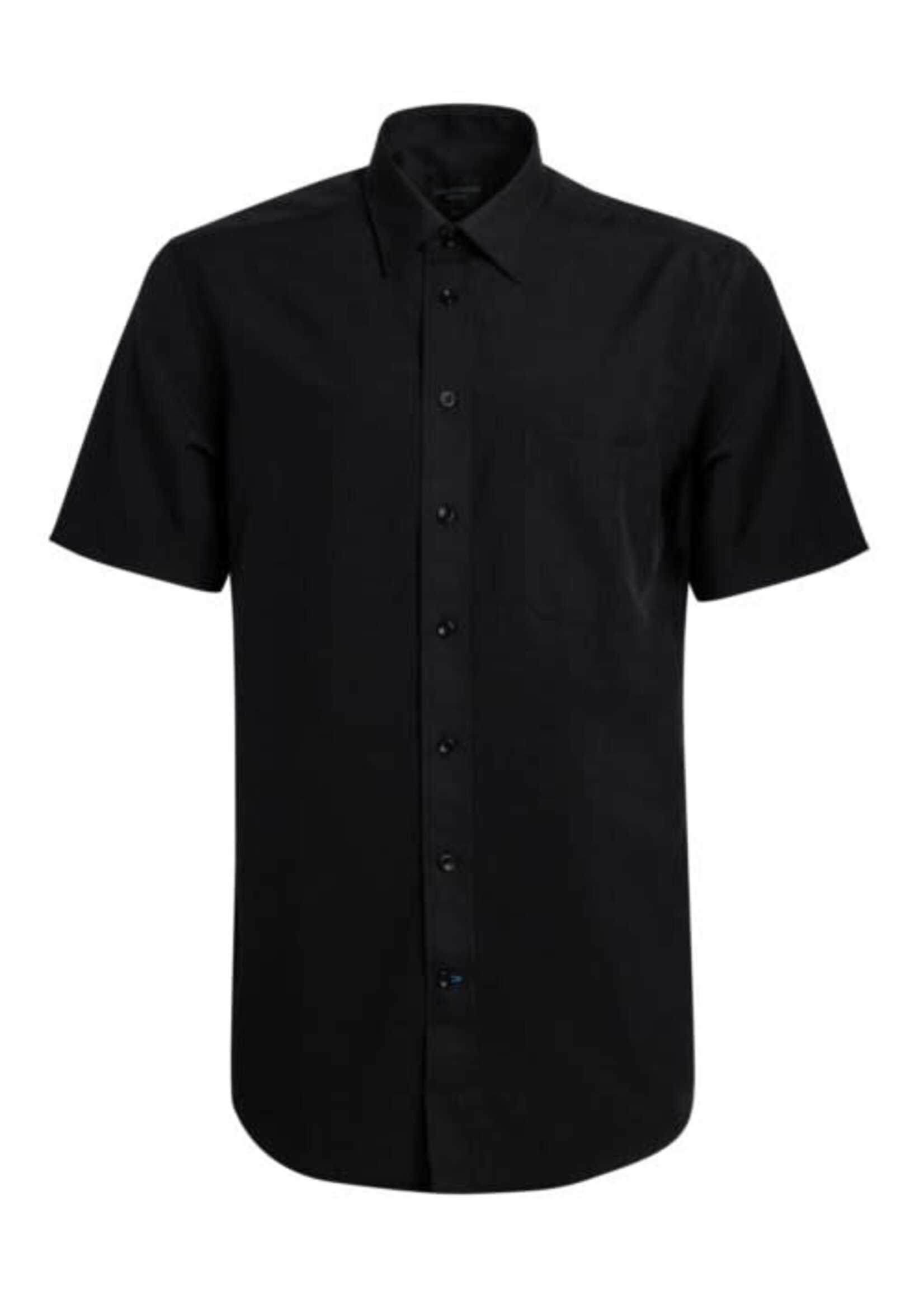 Leo Chevalier Leo Chevalier 100% Micro Polyester Easy Care Dress Shirt | Black