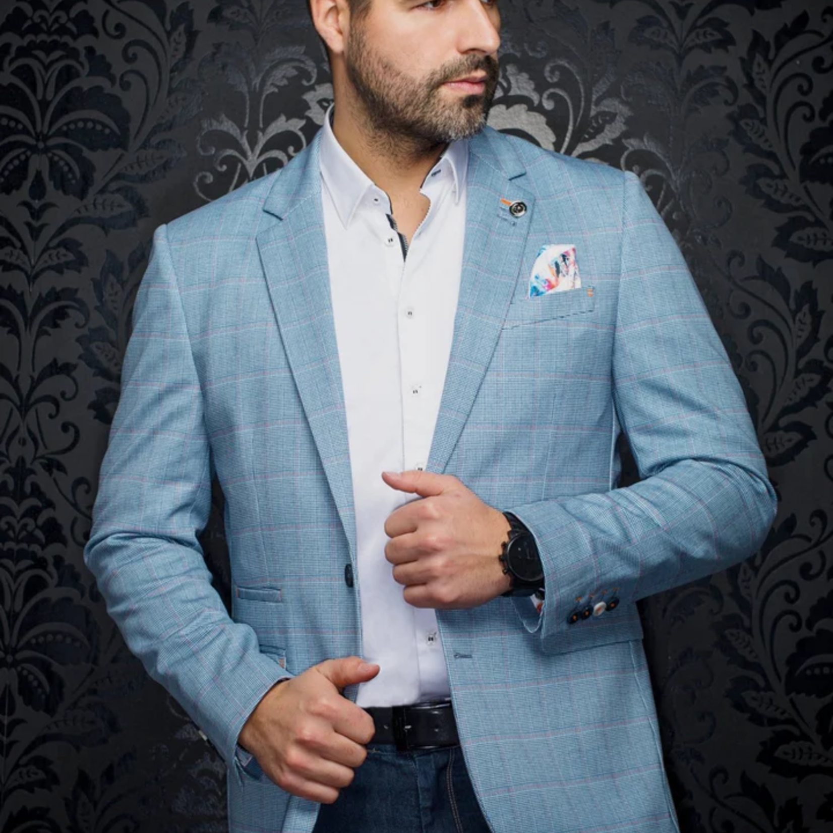 Au Noir BLAZER | ANDERSON, LIGHT BLUE
