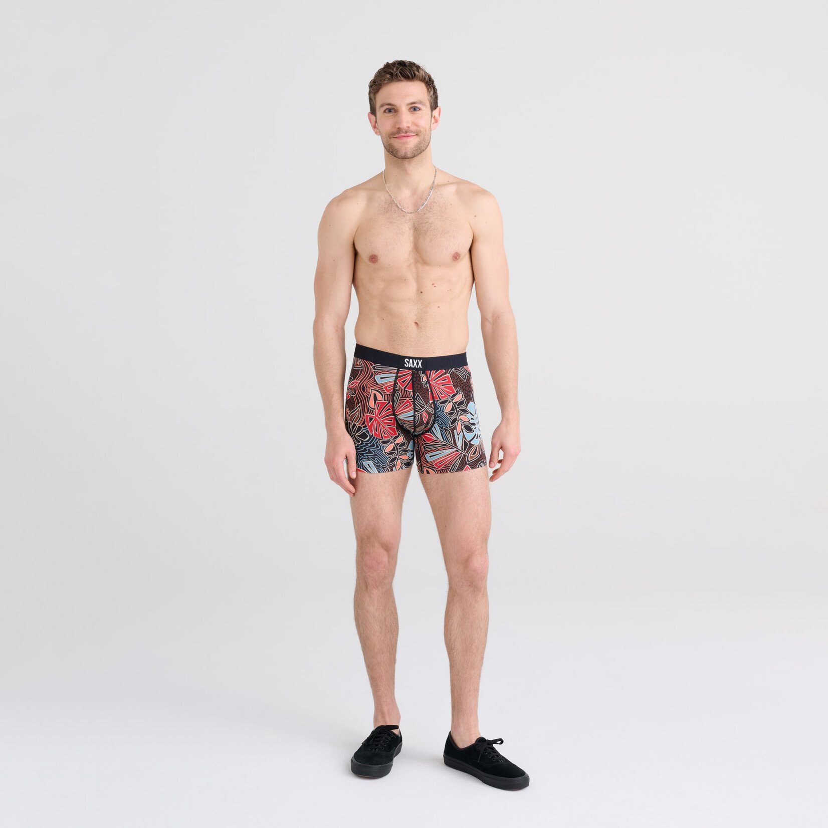 SAXX VIBE Super Soft Boxer Brief / Desert Palms - Red