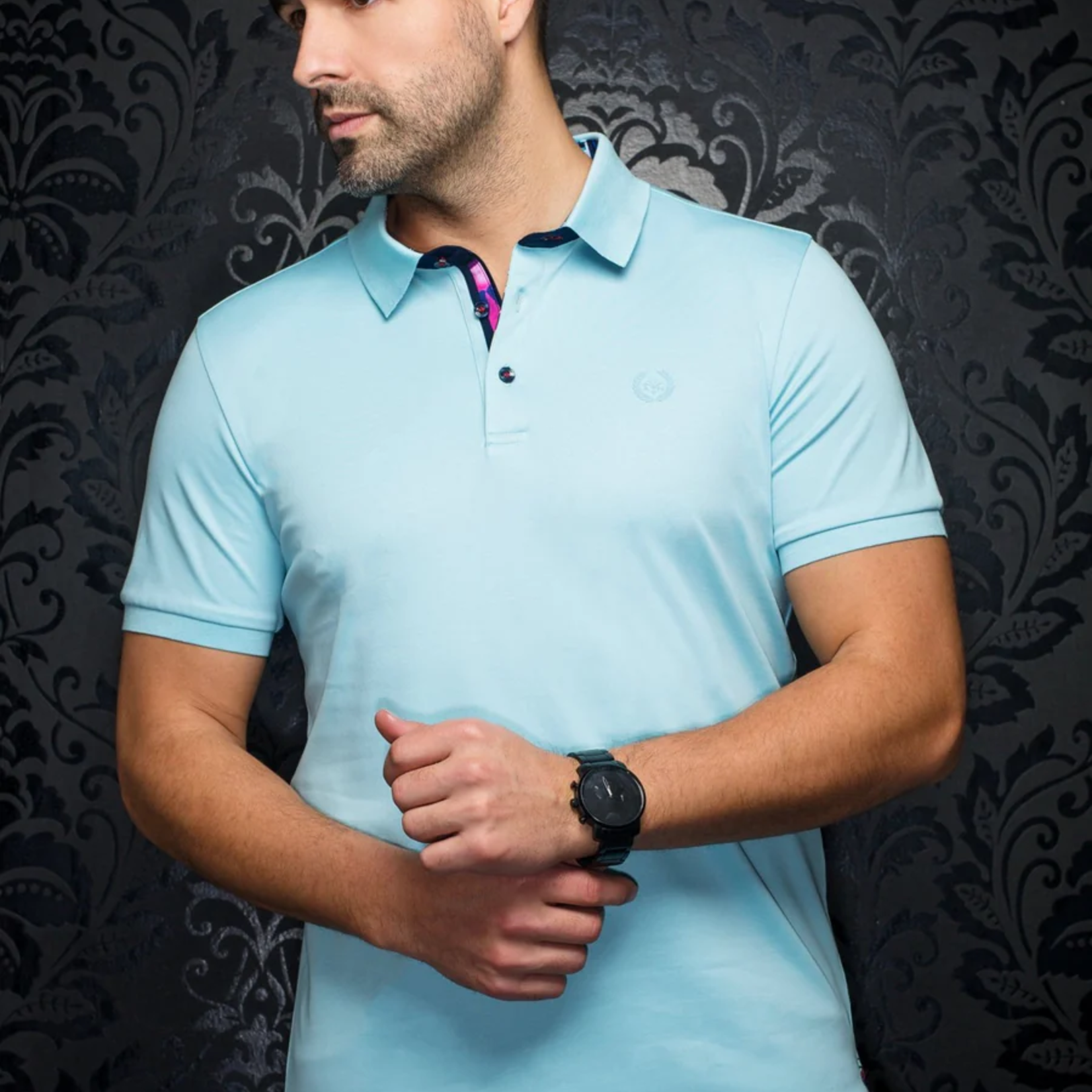 Au Noir POLO | EAGLE, Light Turquoise