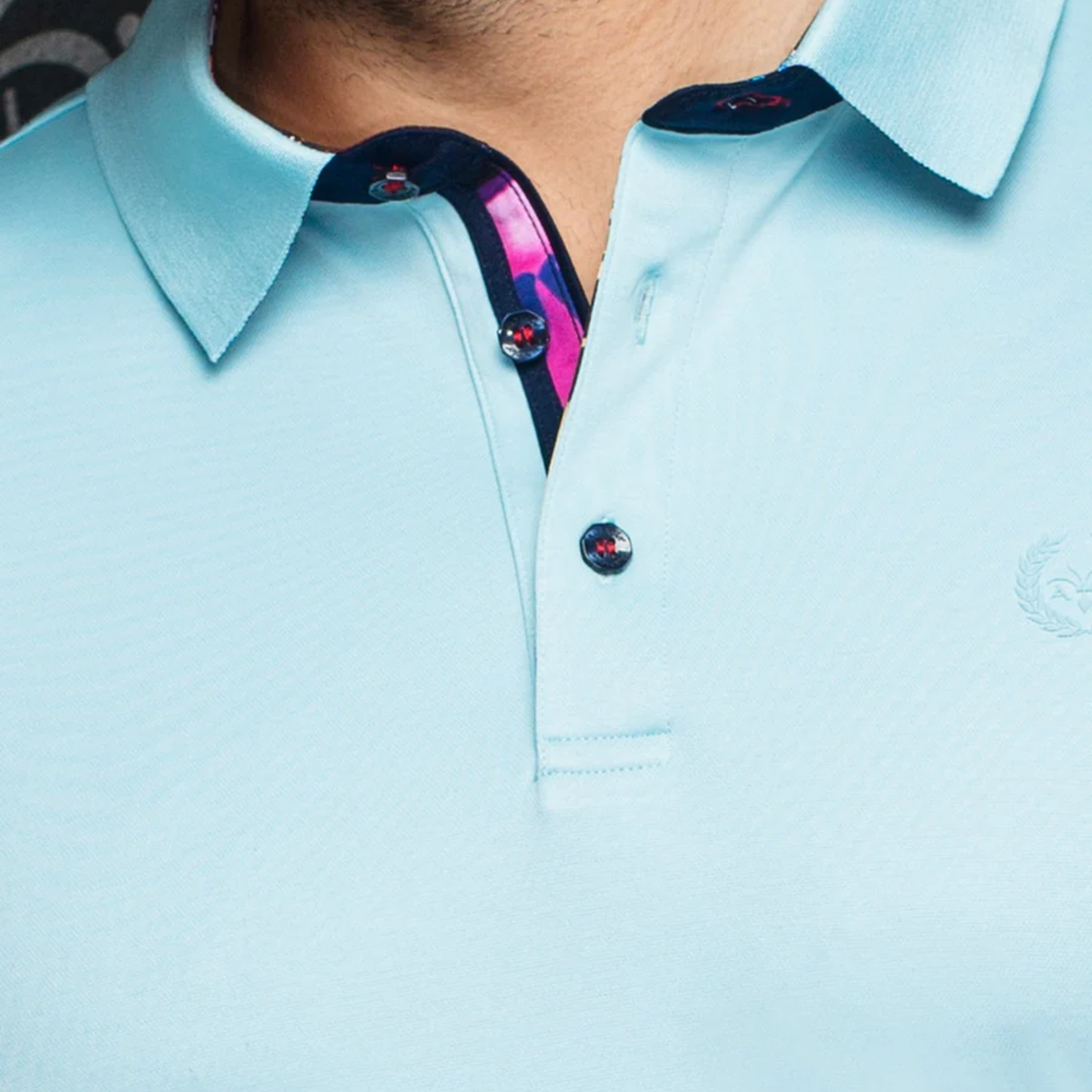 Au Noir POLO | EAGLE, Light Turquoise