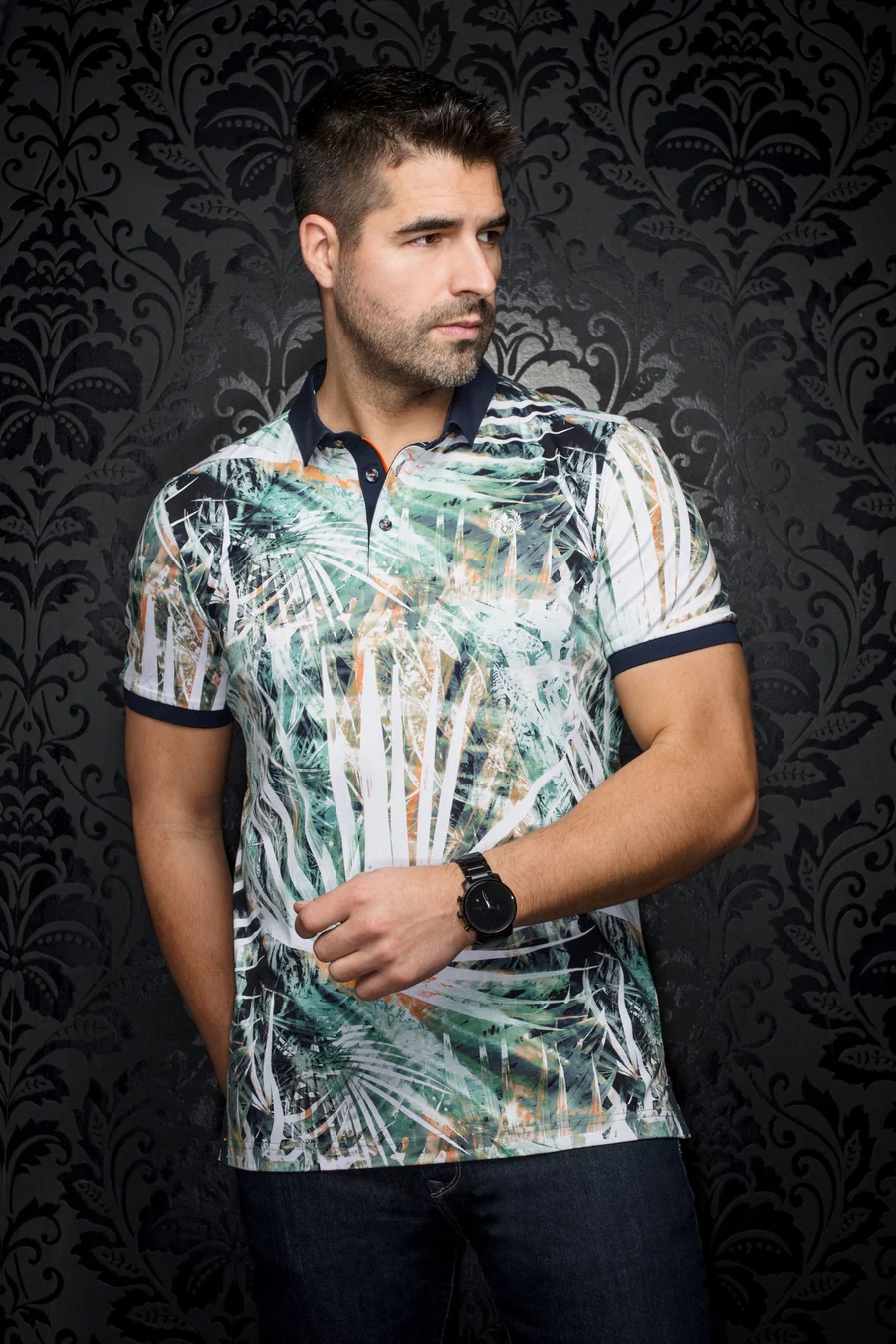 Au Noir AMAZONIA Polo Green Ford and McIntyre Men s Wear
