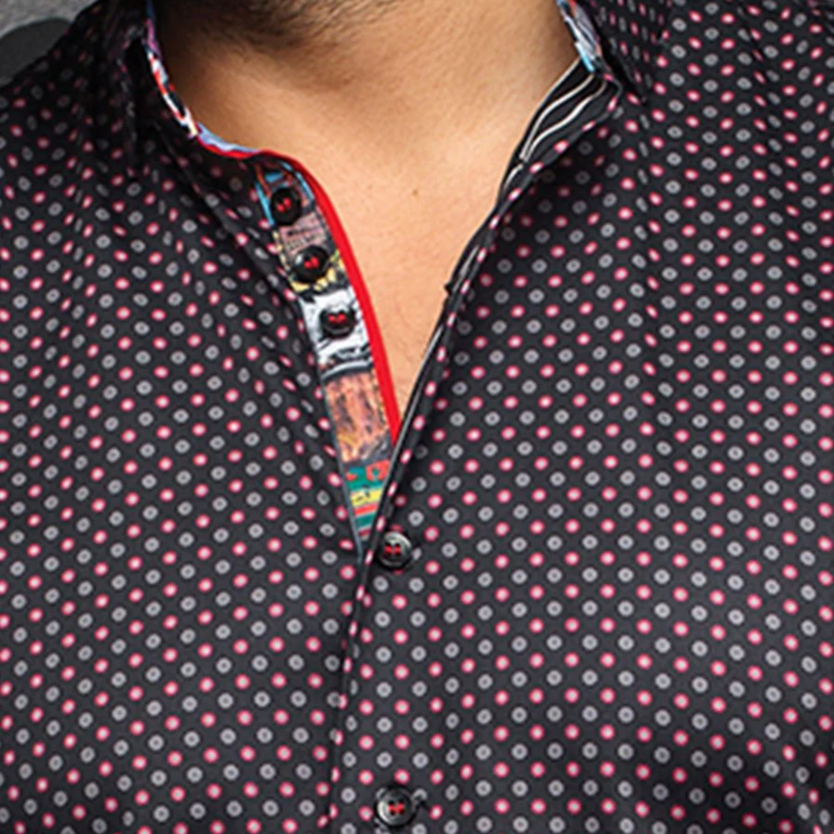 Au Noir SHIRT | BRADFORD, Black / Red