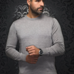 Au Noir Au Noir - MARINI Merino Wool Sweater | Med Grey