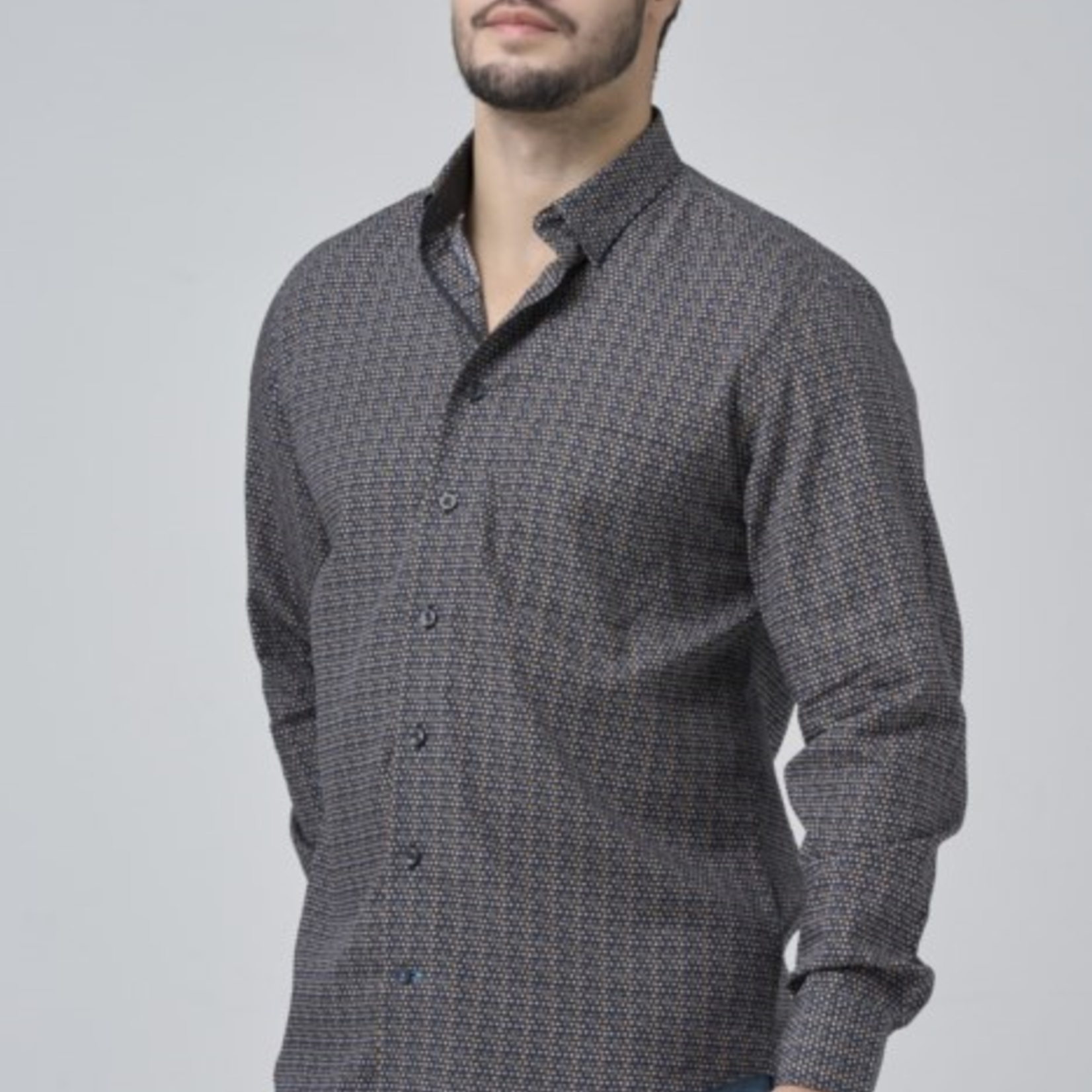 Leo Chevalier LONG SLEEVE PRINTED SPORT SHIRT